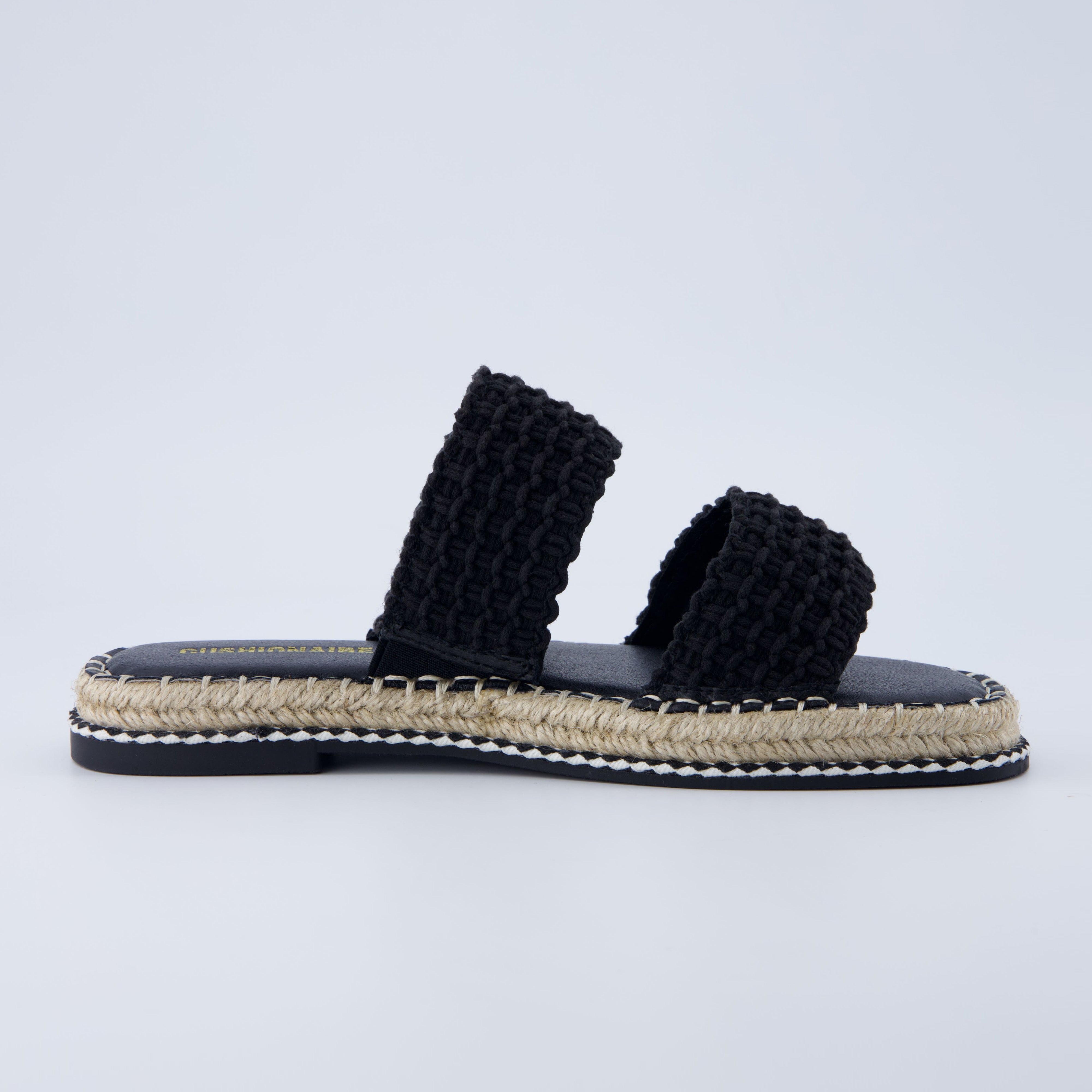 Bhendi Espadrille Sandal Black Fabric