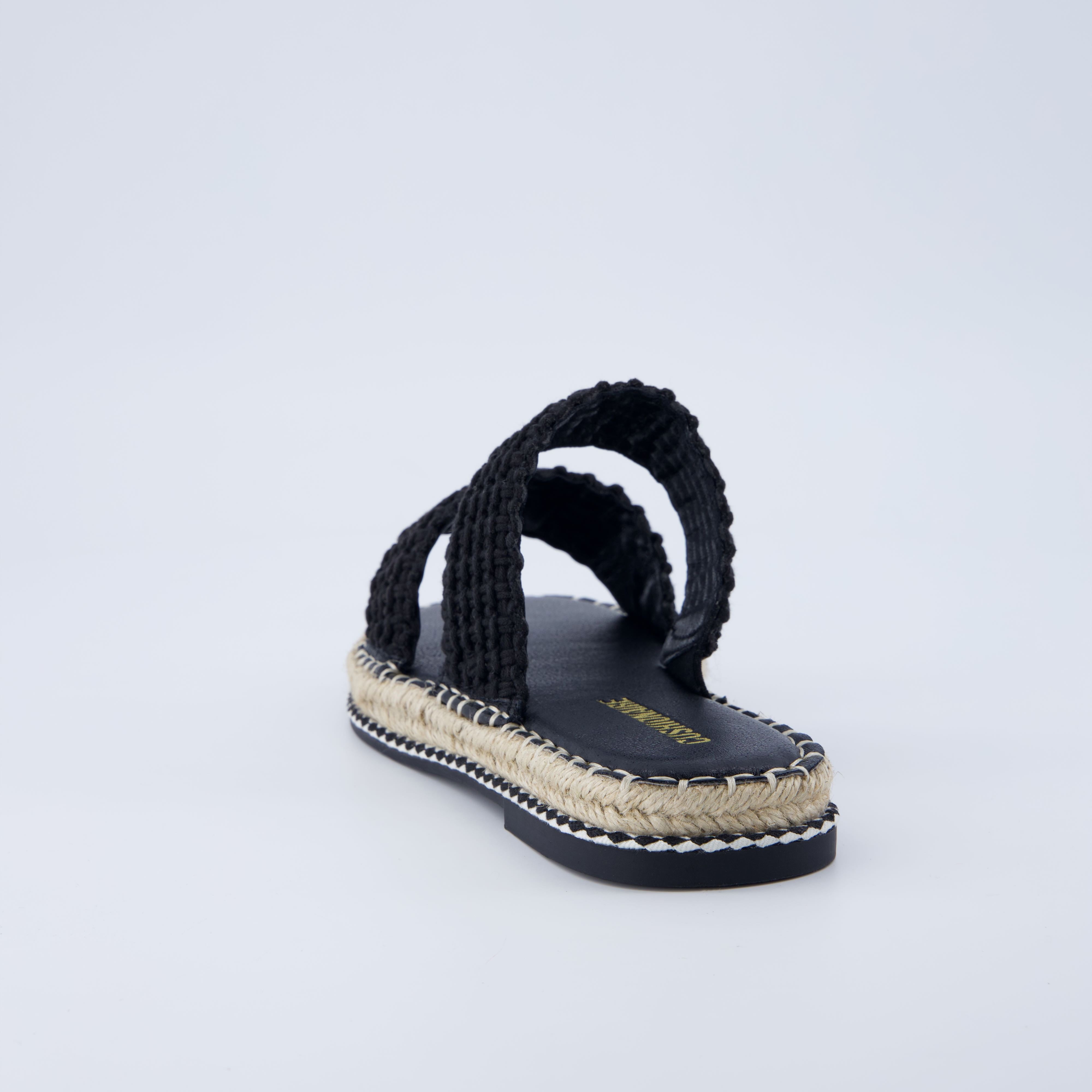 Bhendi Espadrille Sandal Black Fabric