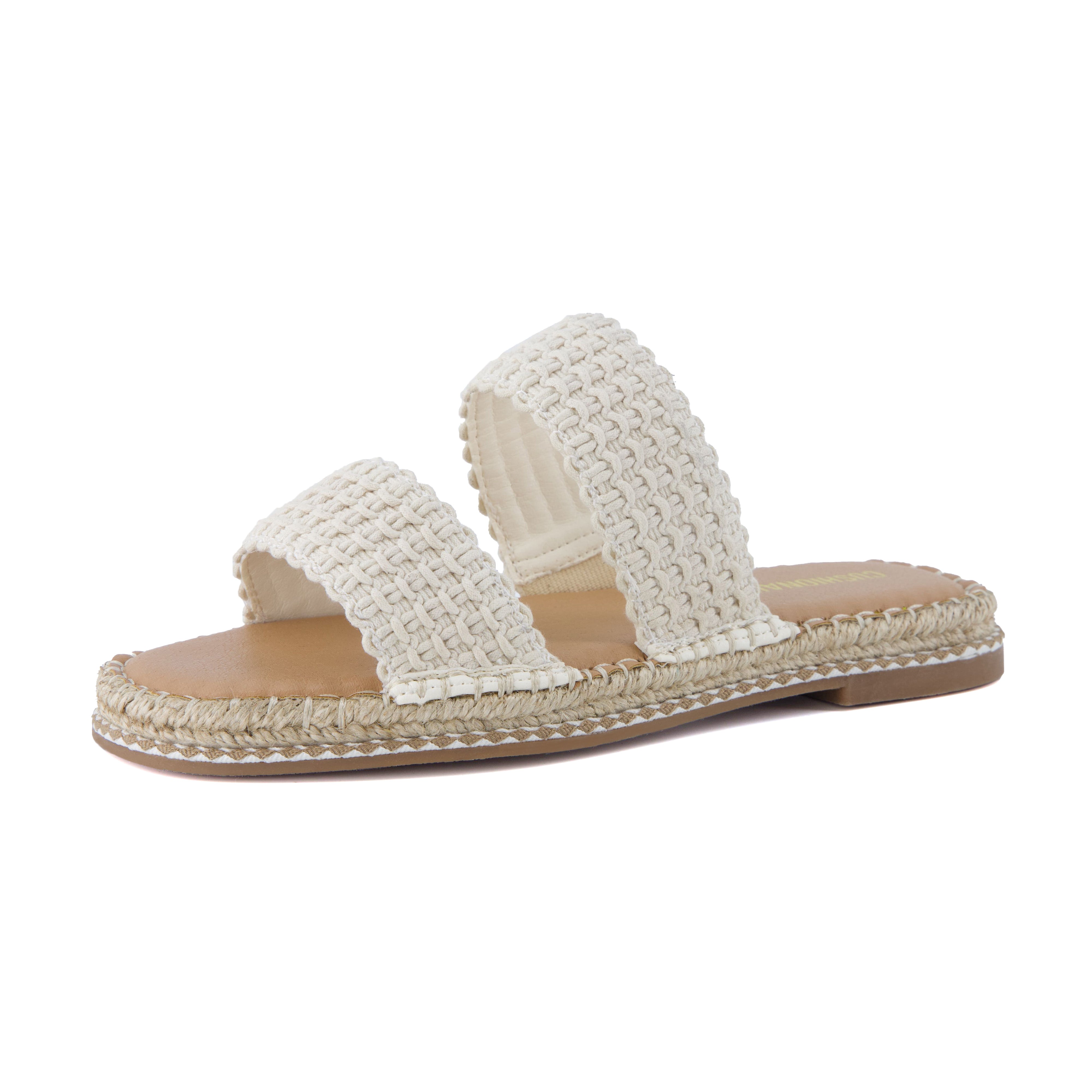 Bhendi Espadrille Sandal Cream Fabric