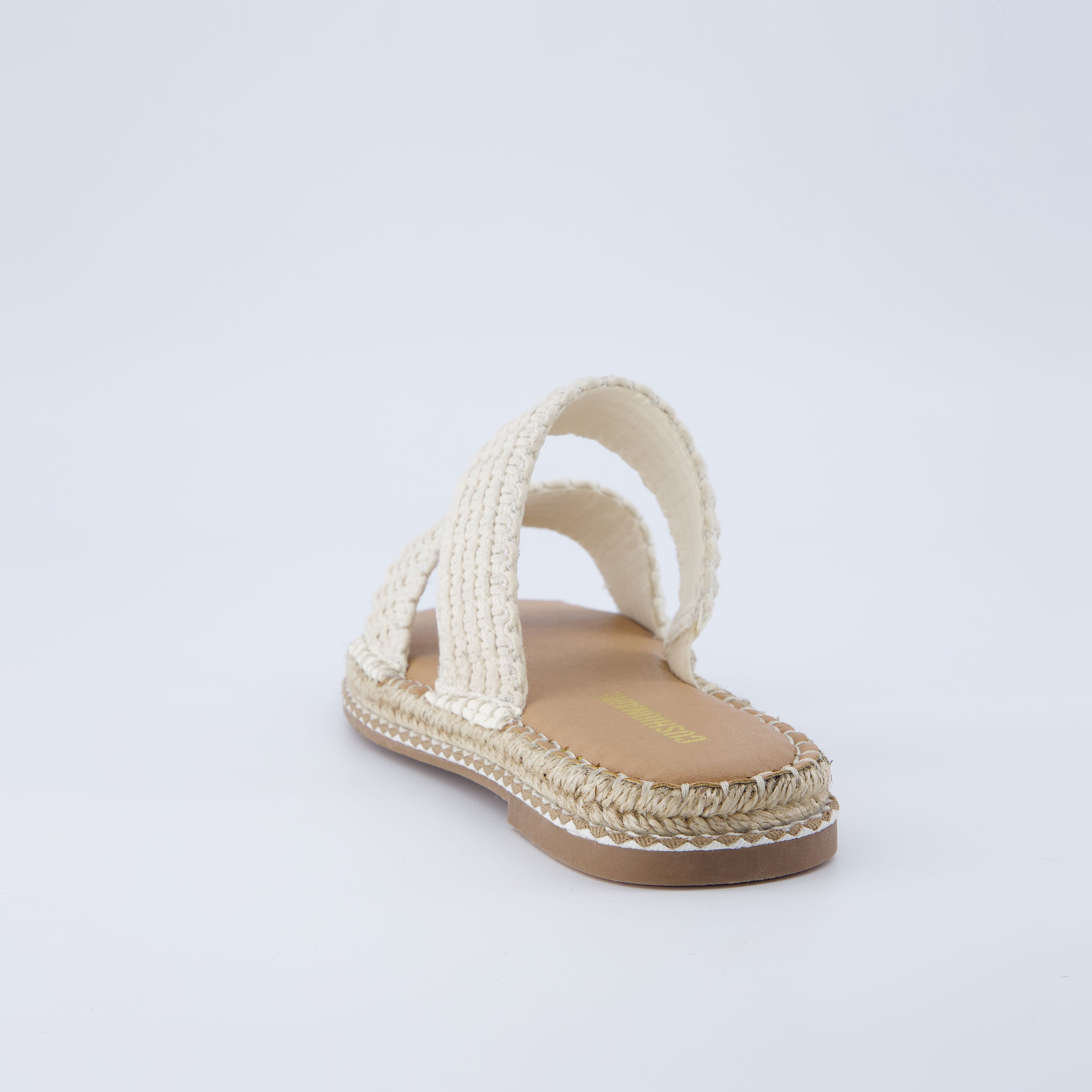 Bhendi Espadrille Sandal Cream Fabric