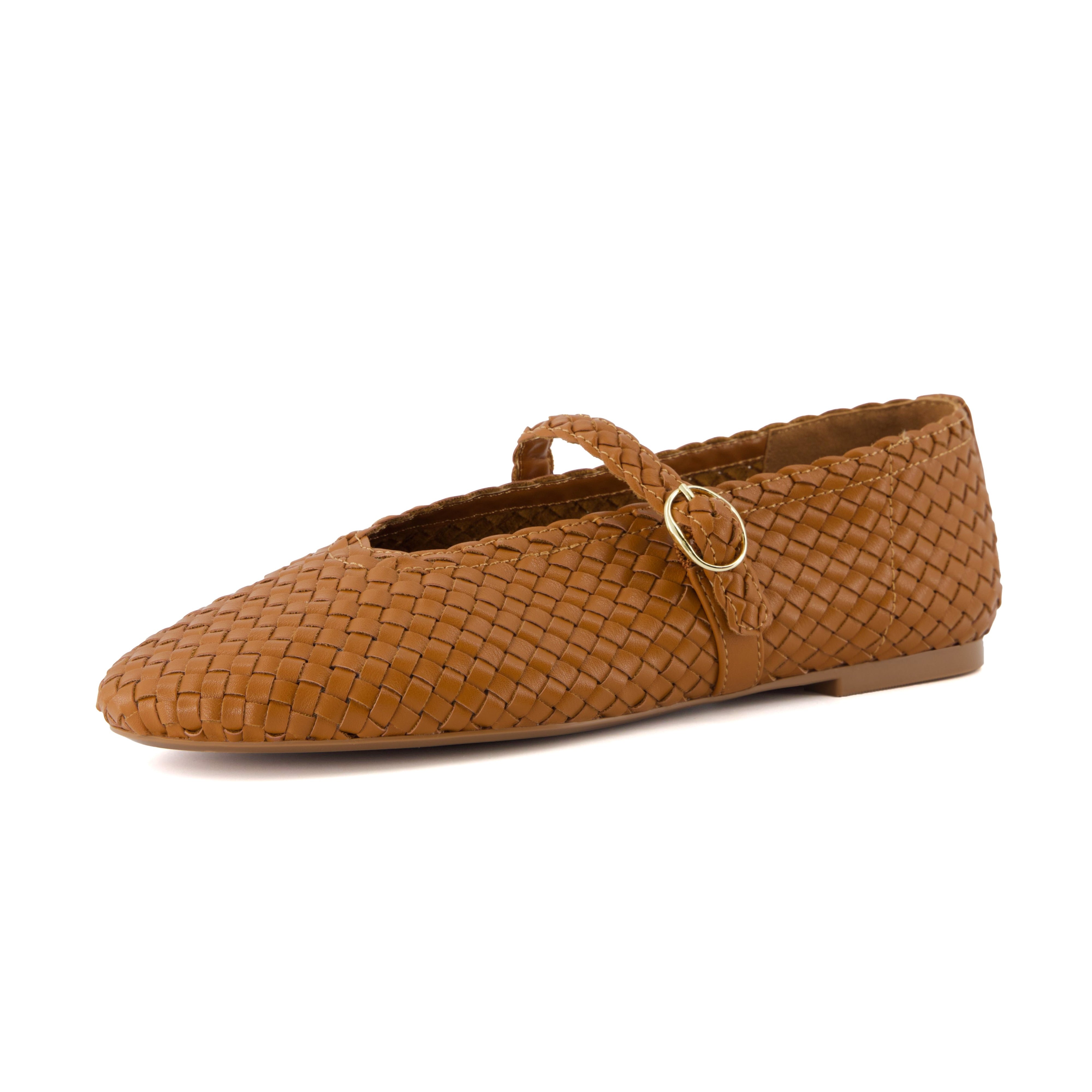 Bistro Woven Mary Jane Cognac