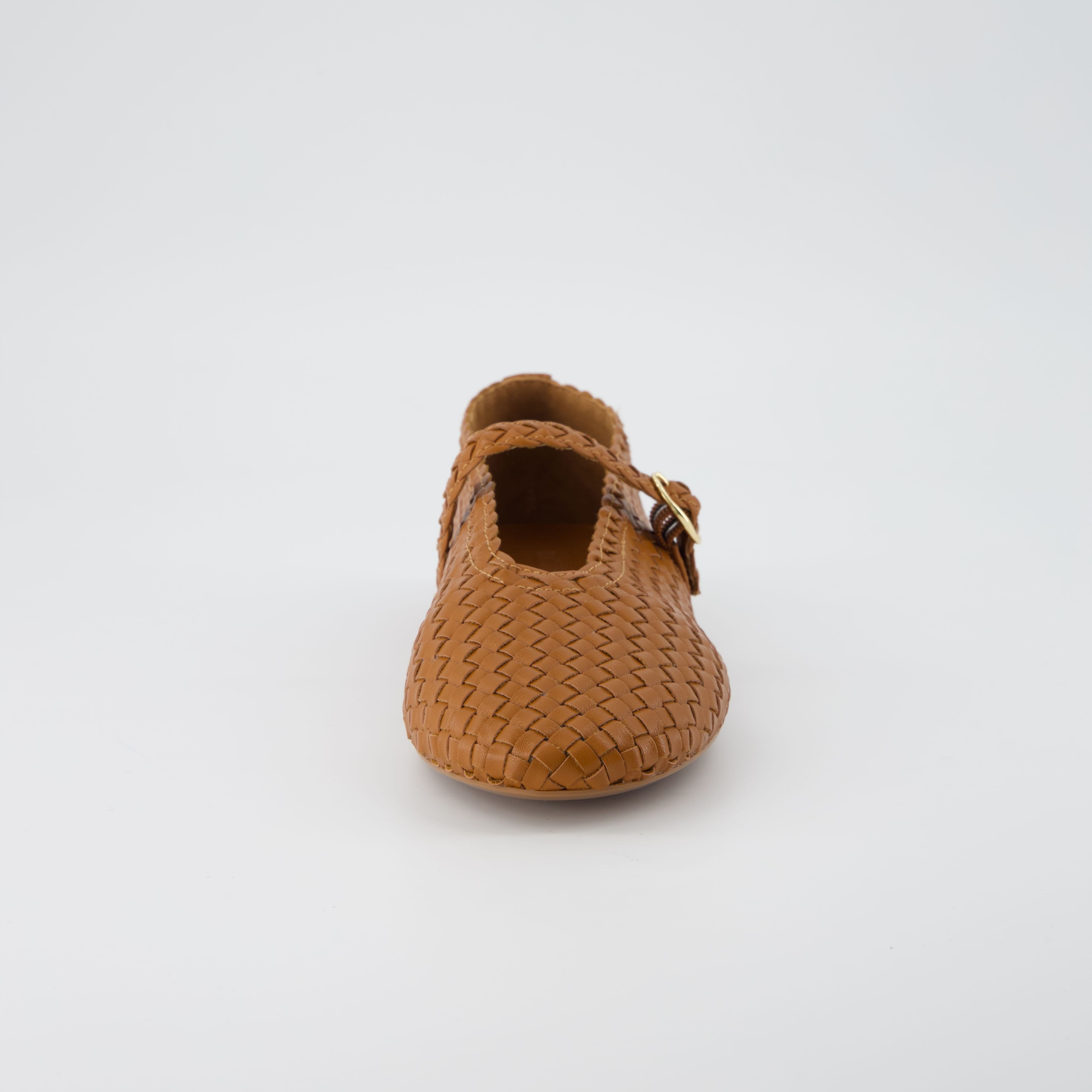 Bistro Woven Mary Jane Cognac