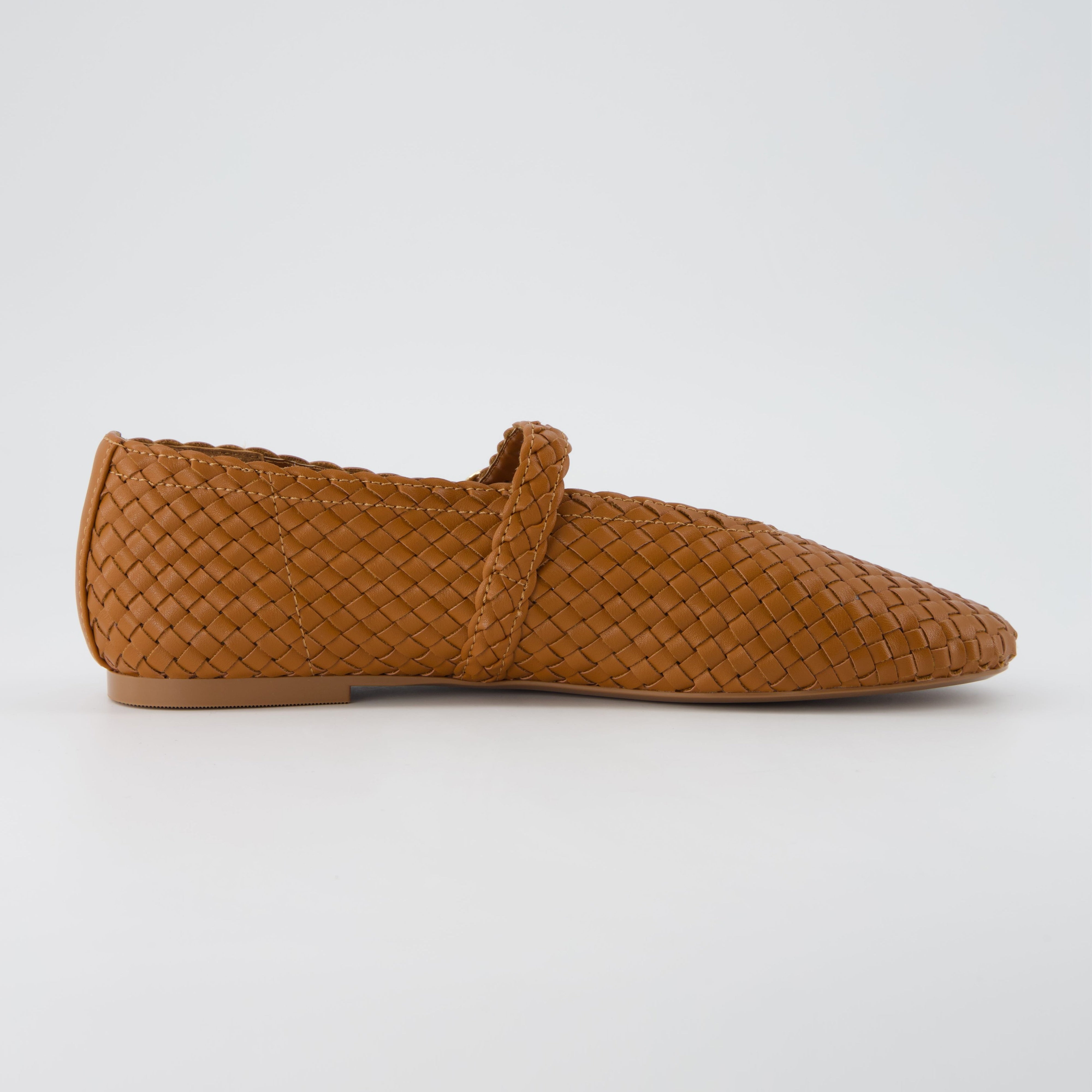 Bistro Woven Mary Jane Cognac
