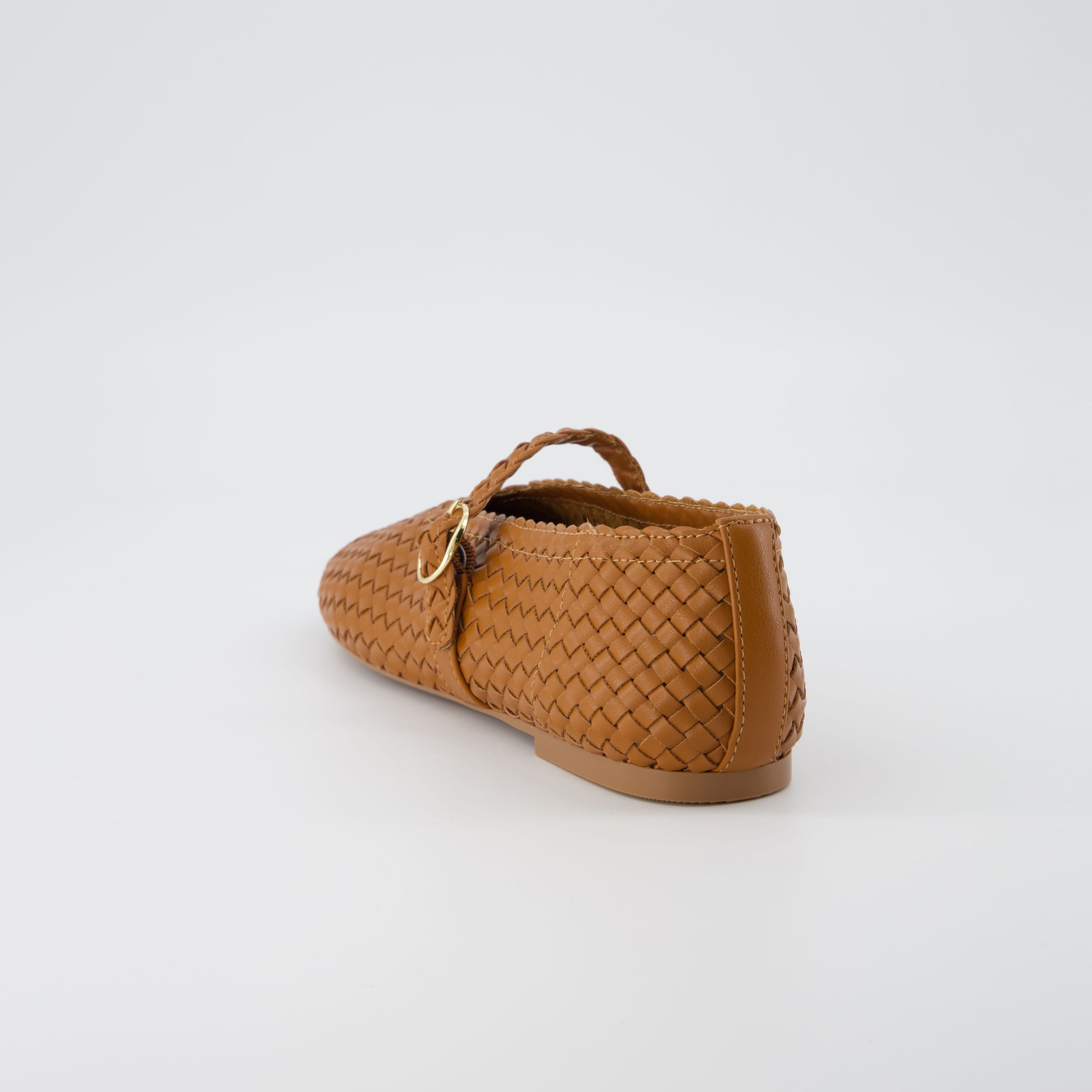 Bistro Woven Mary Jane Cognac