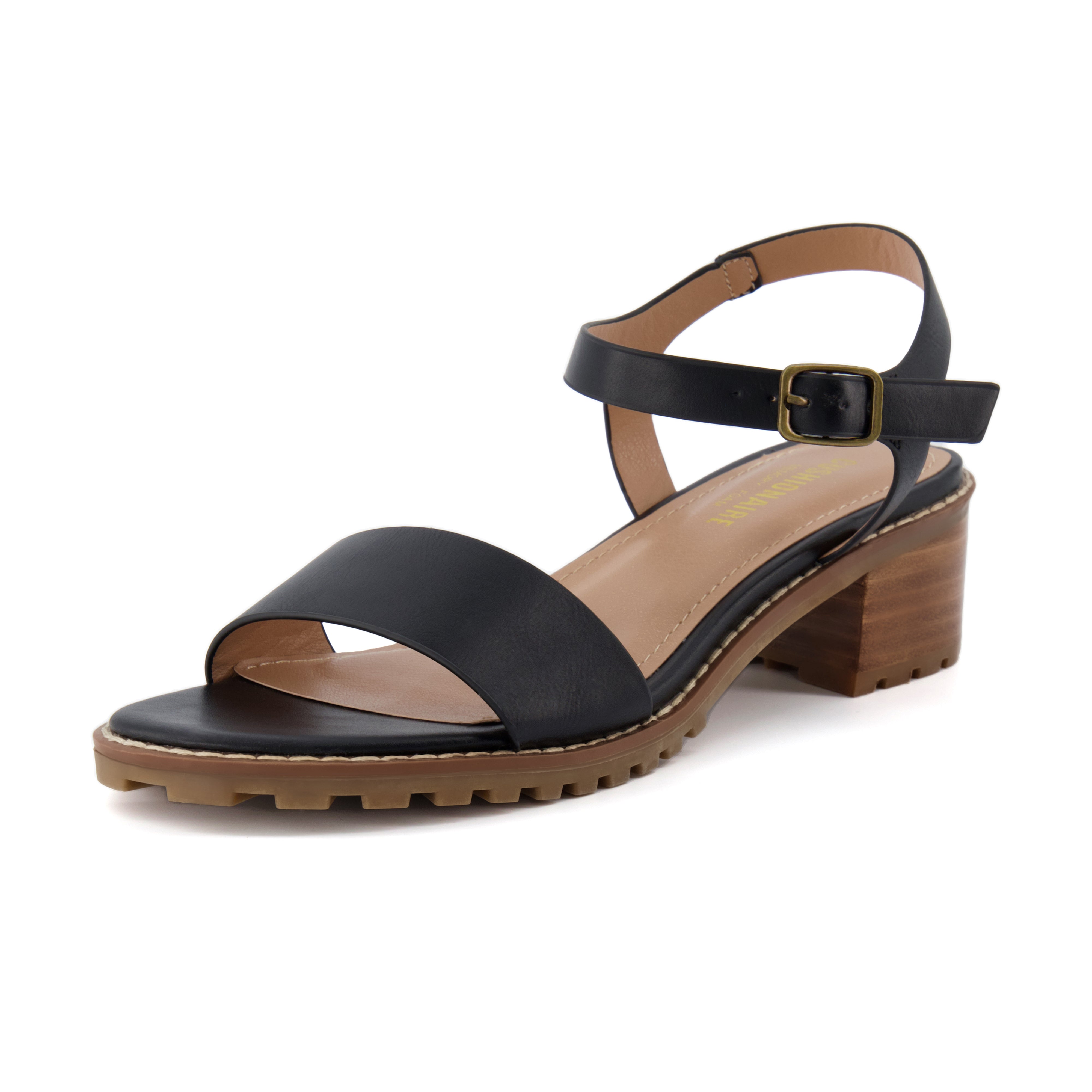 Flynn One Band Block Heel Sandal