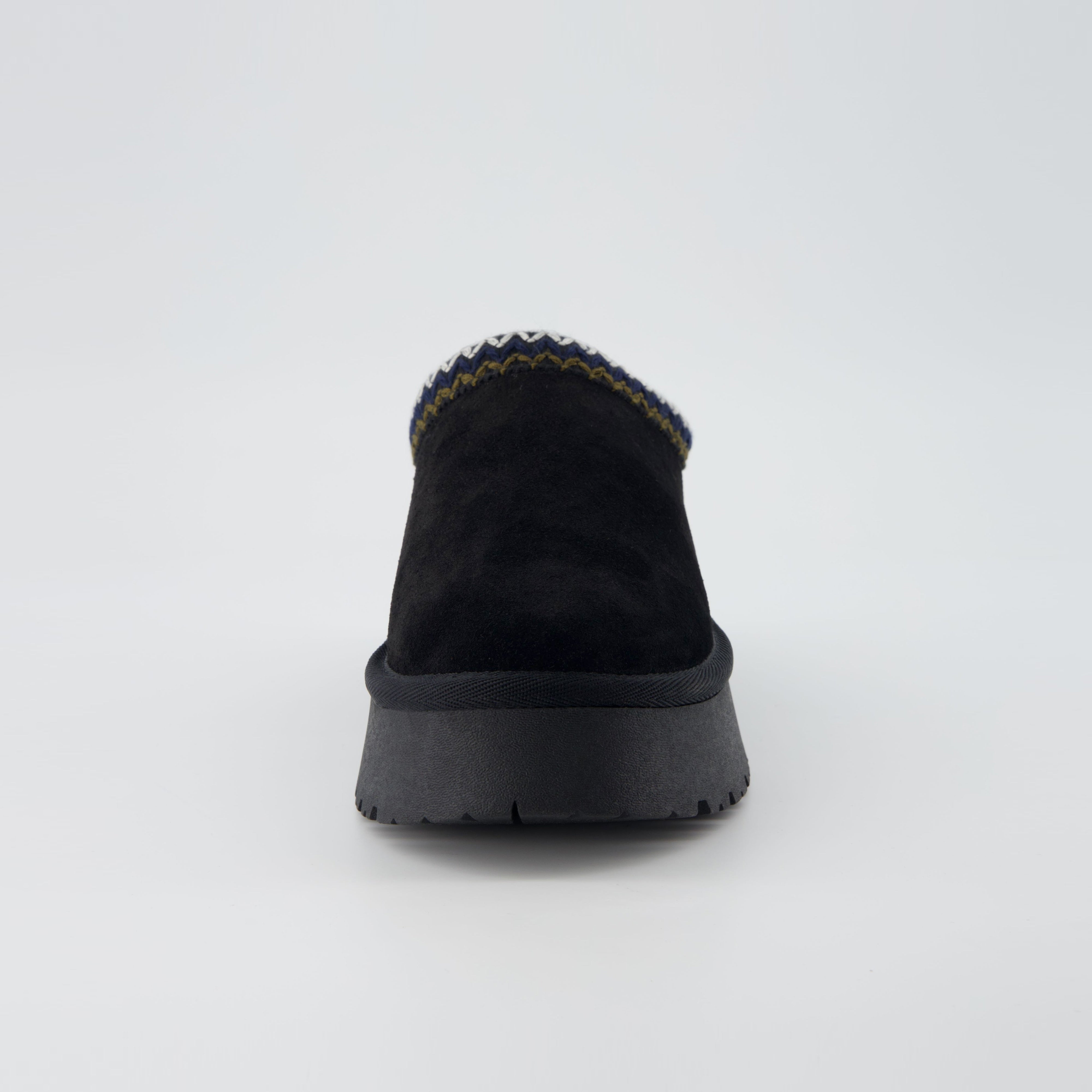 Kabuki Cozy Platform Slippers Black