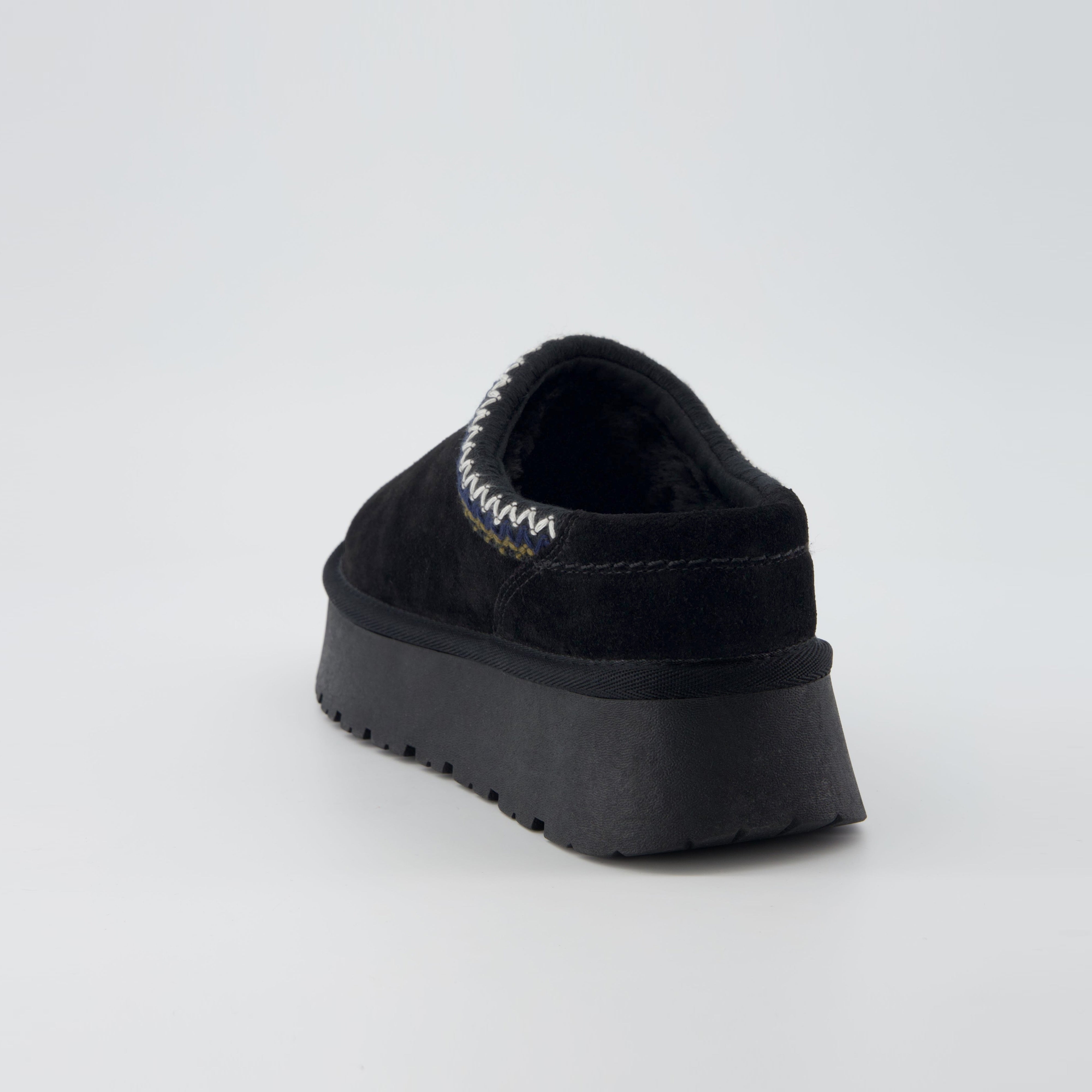 Kabuki Cozy Platform Slippers Black
