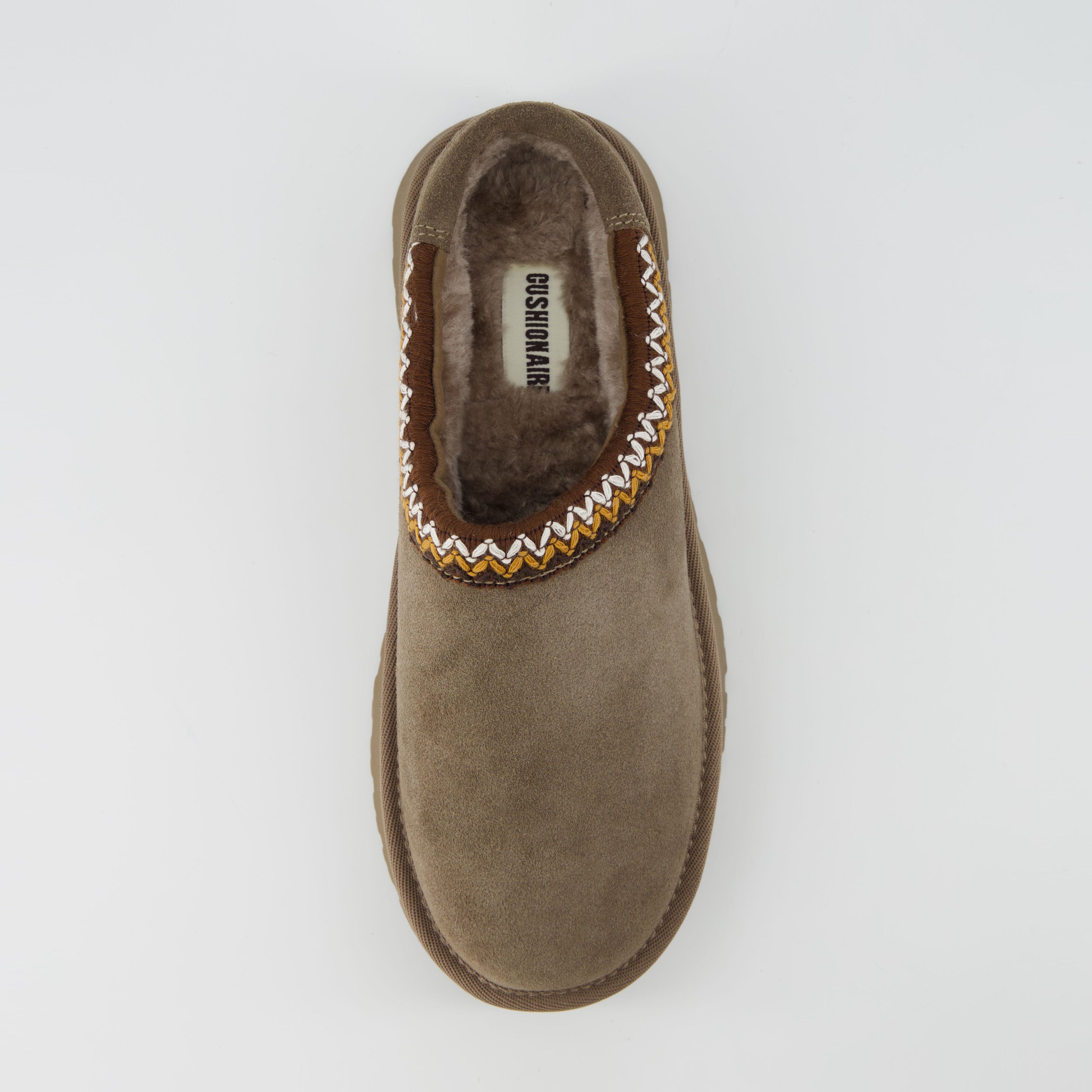 Kabuki Cozy Platform Slippers Taupe