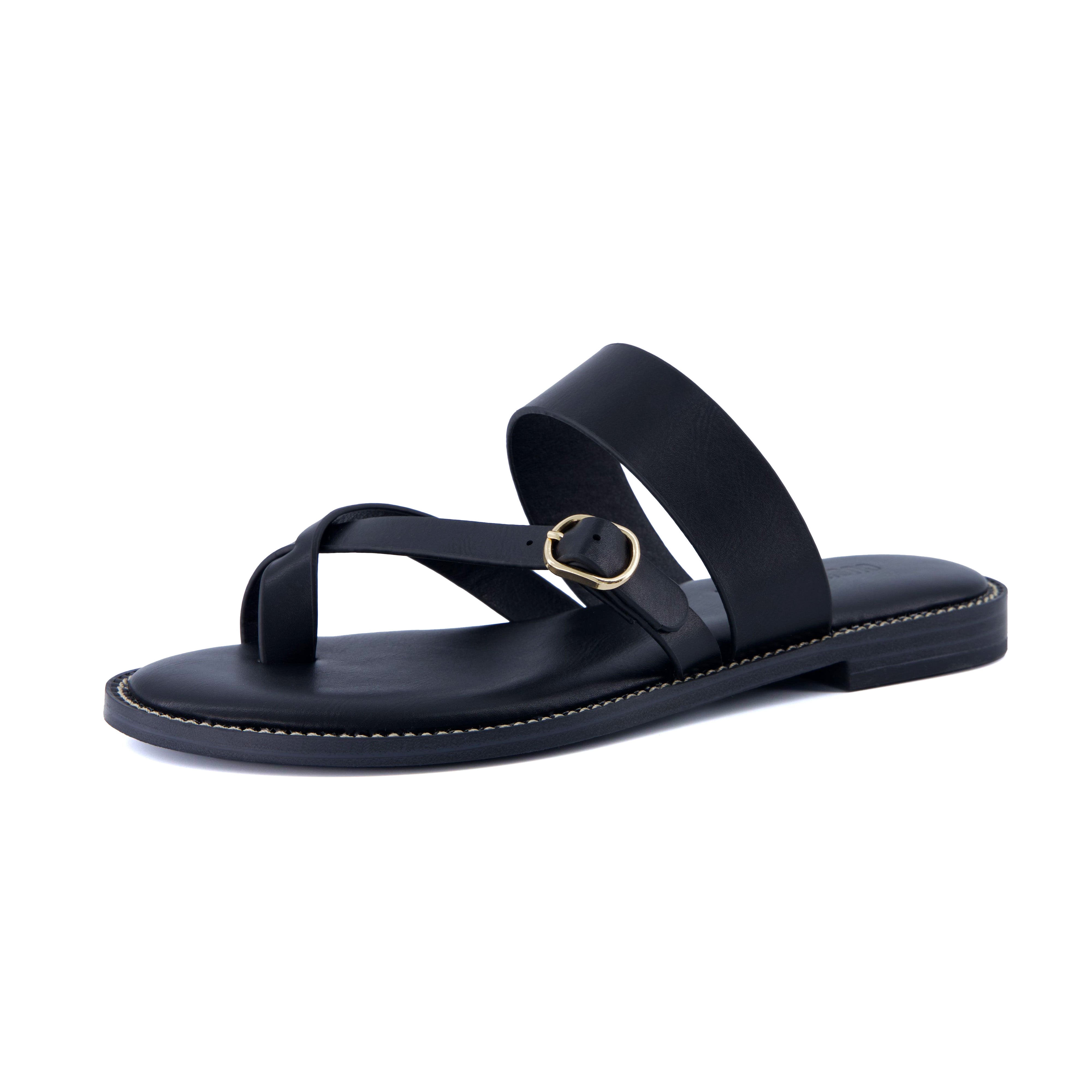 Laws Flat Sandal Black