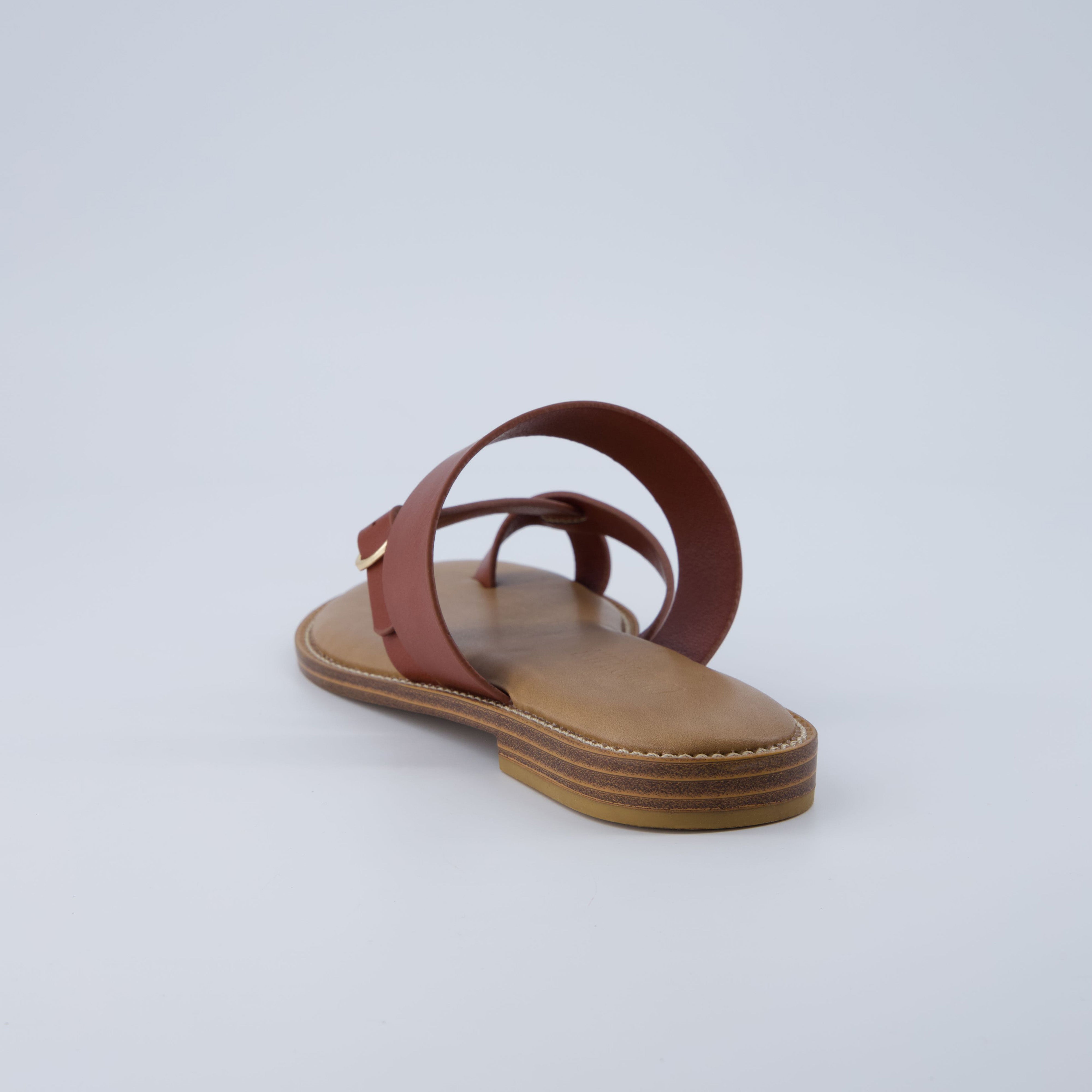 Laws Flat Sandal Cognac