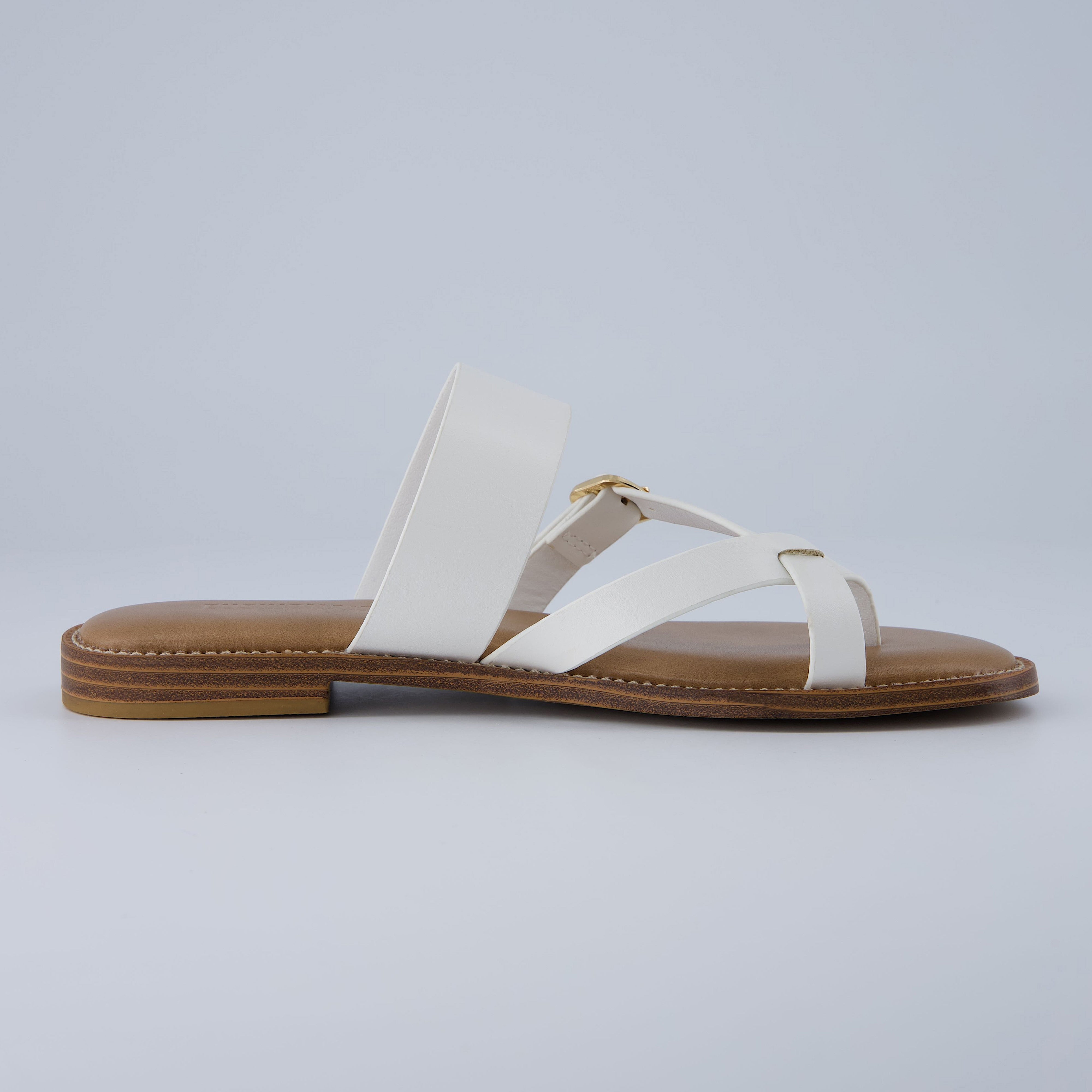 Laws Flat Sandal White