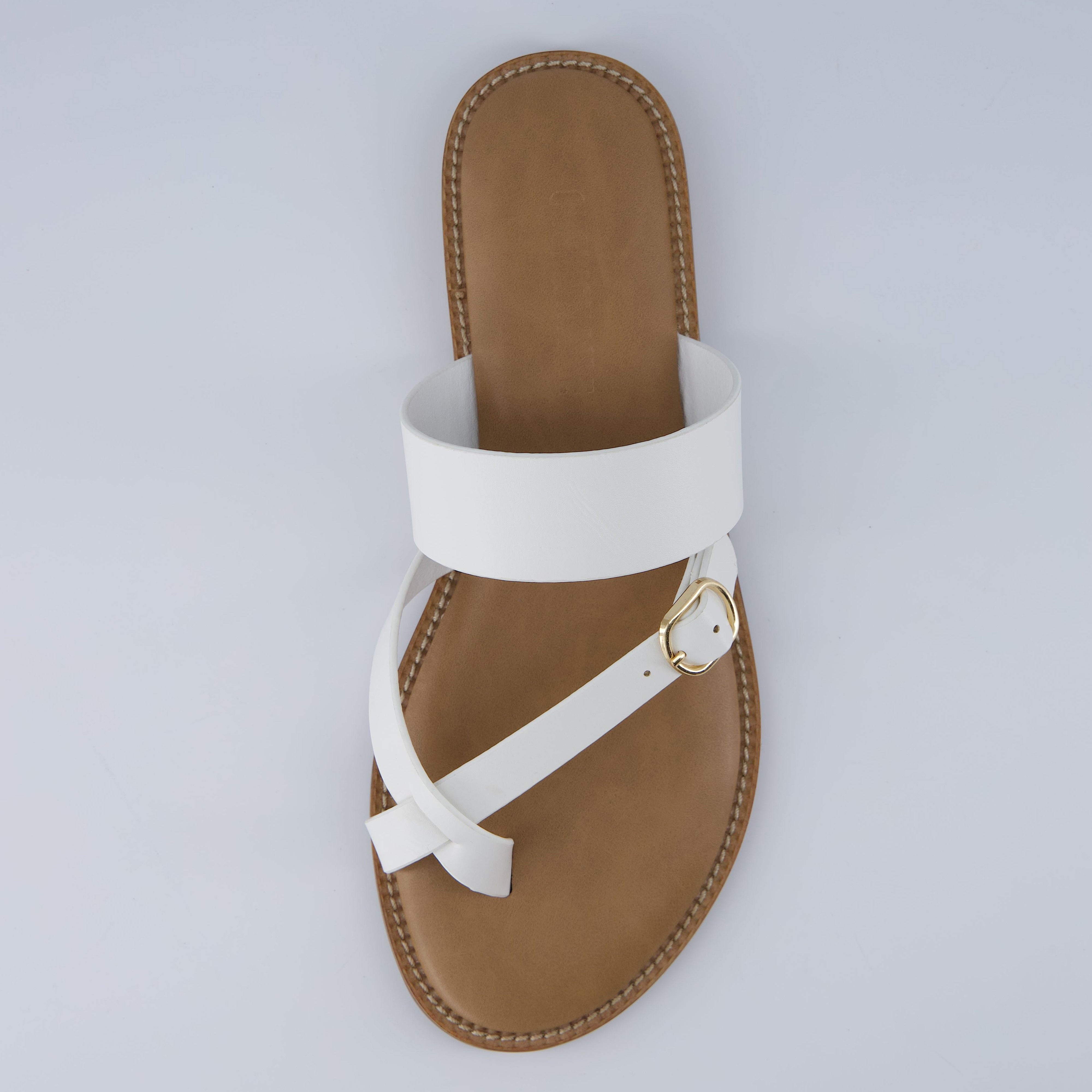 Laws Flat Sandal White