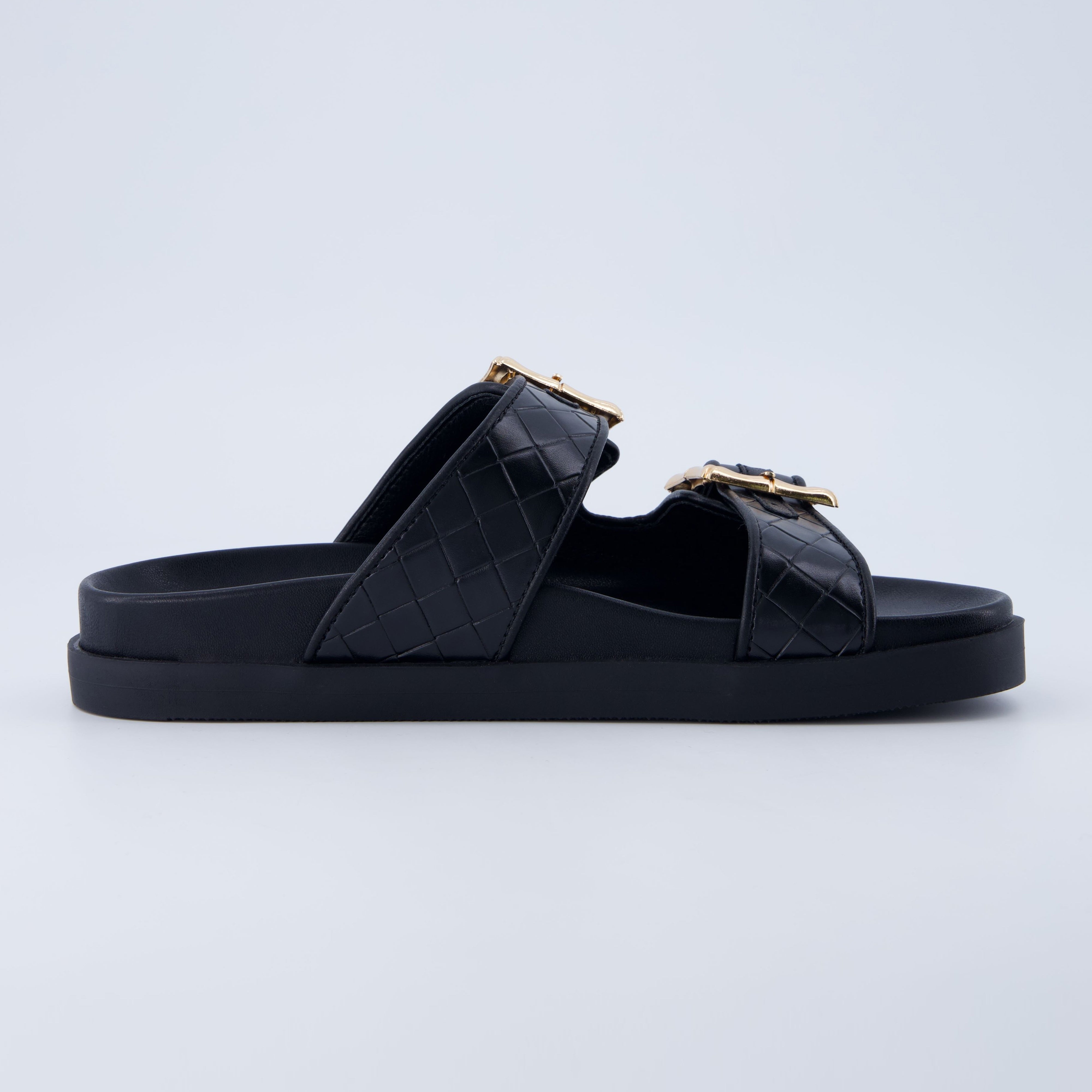 Loft Quilted Slide Sandal Black