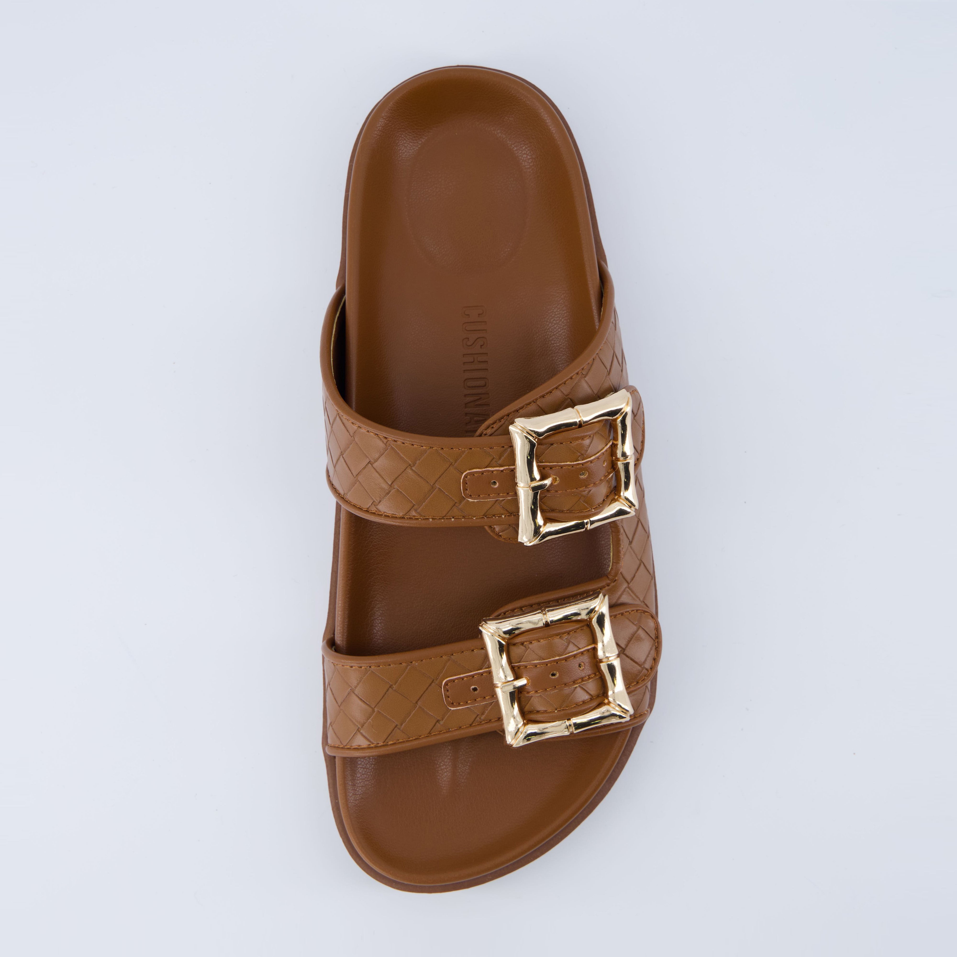 Loft Quilted Slide Sandal Cognac