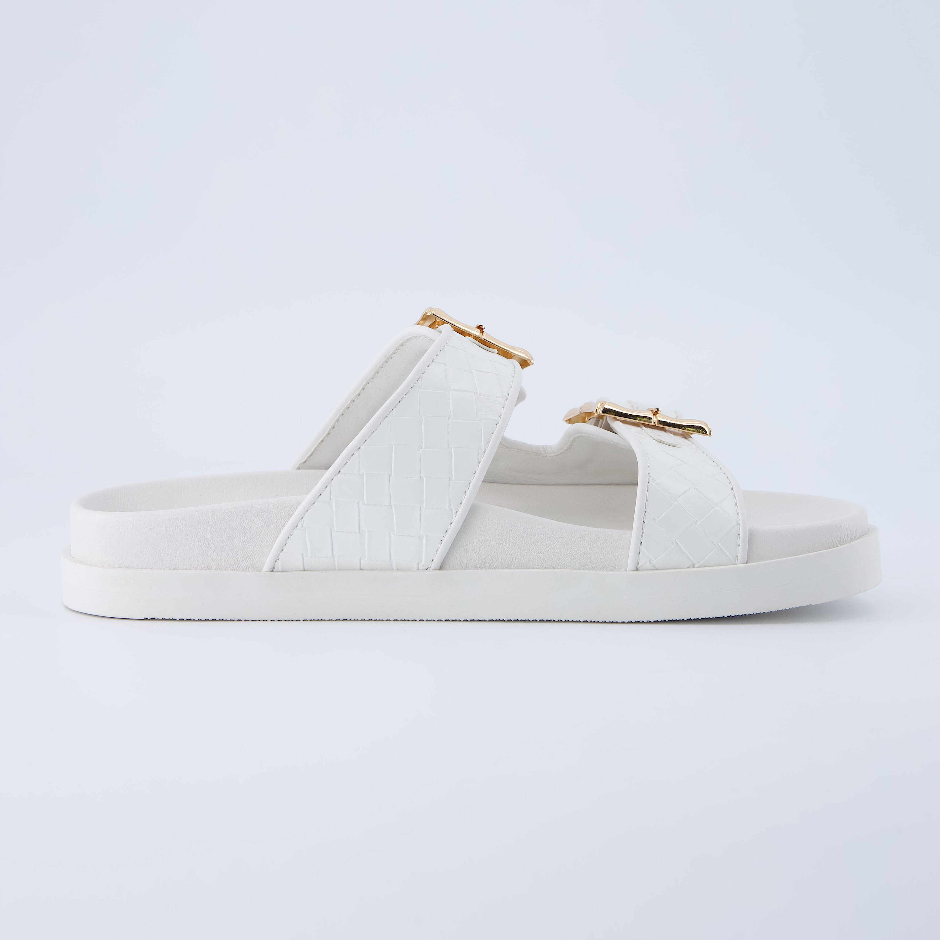 Loft Quilted Slide Sandal Cream