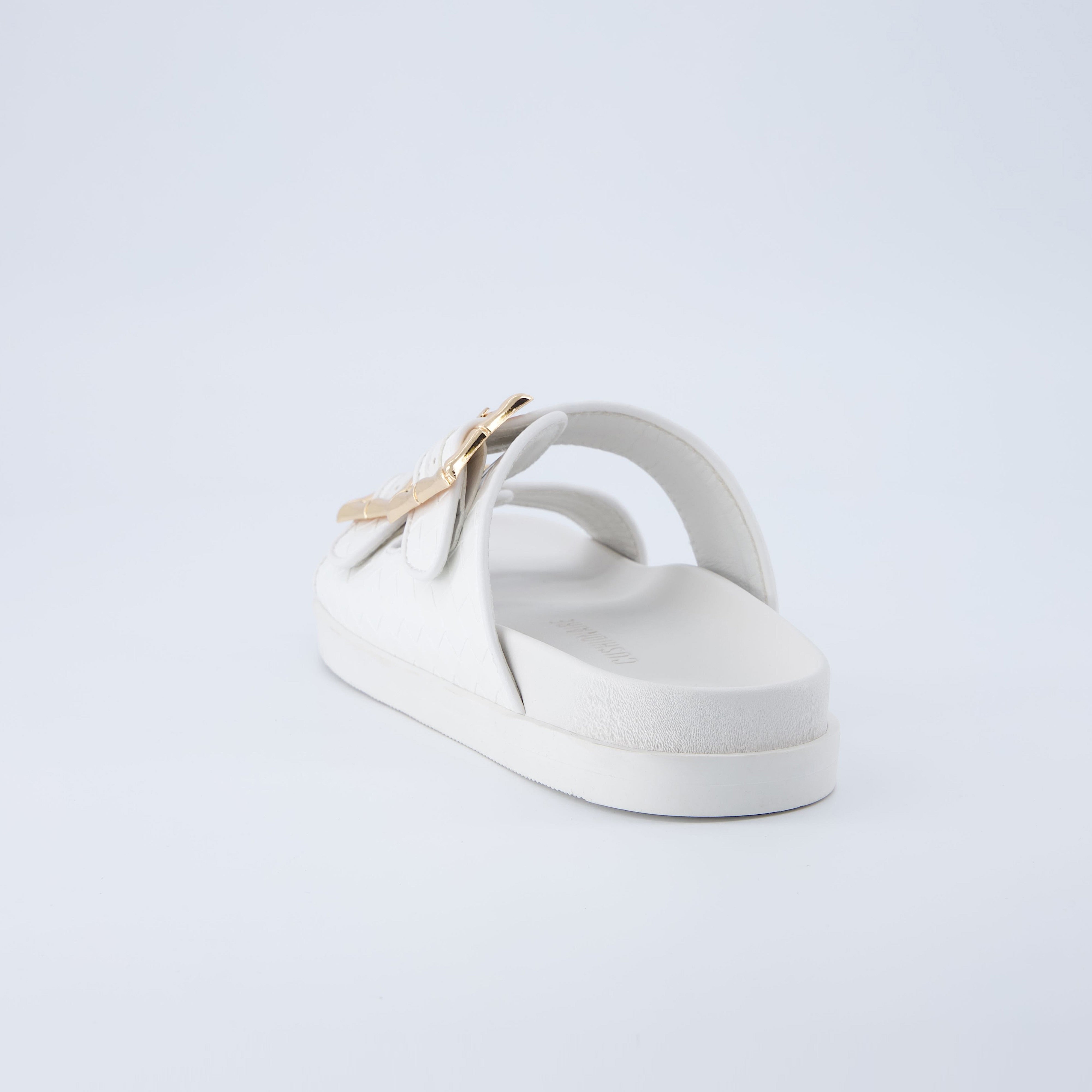 Loft Quilted Slide Sandal Cream