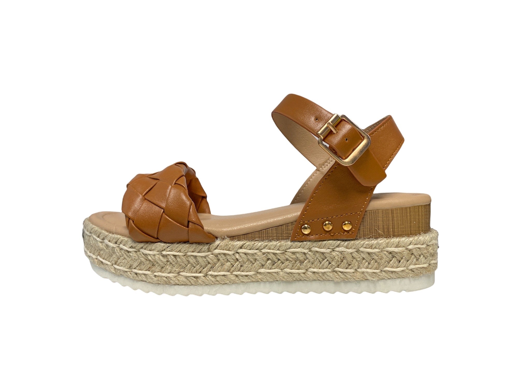 Mae Woven Espadrille Wedge Sandal Tan