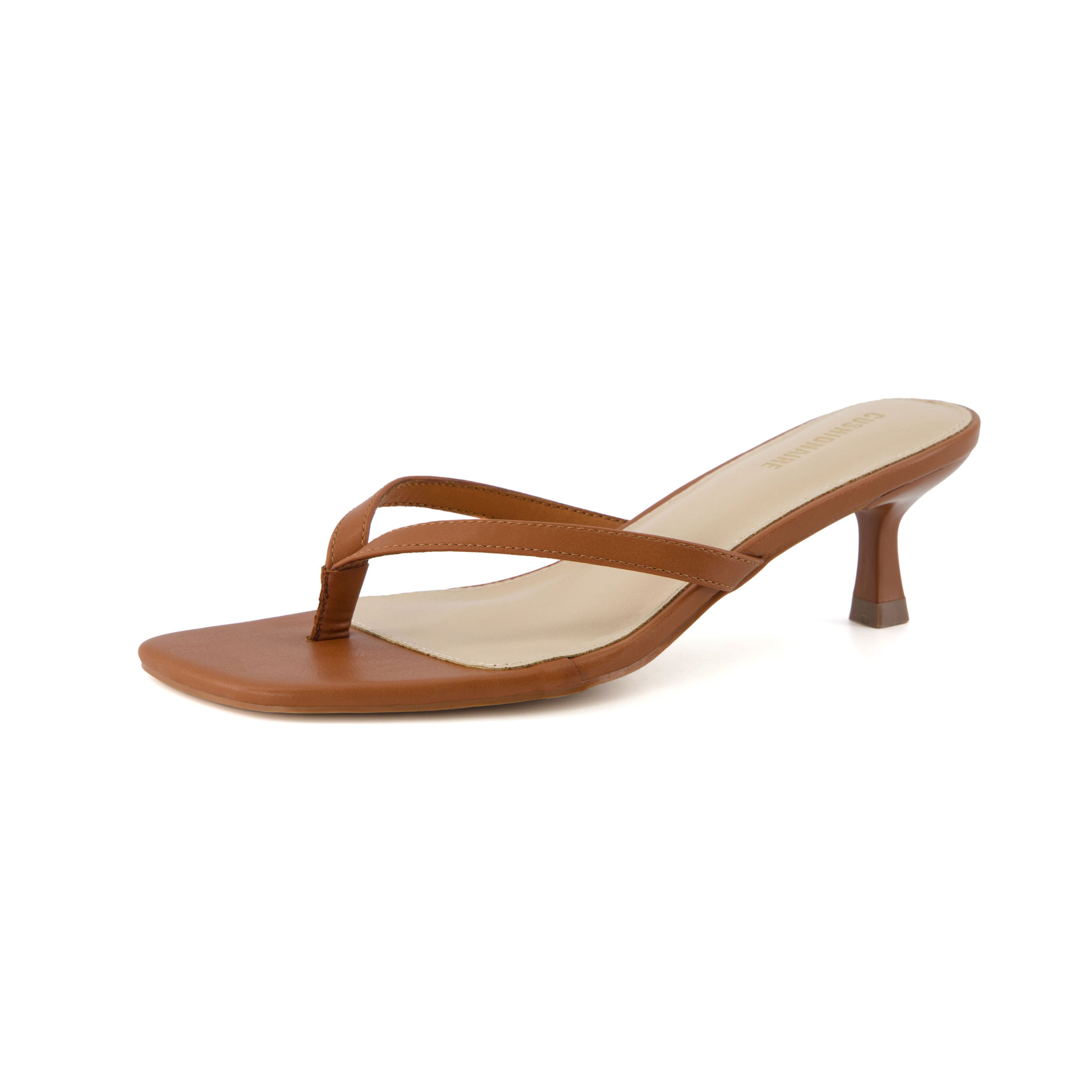 Miami Kitten Heel Sandals Whiskey