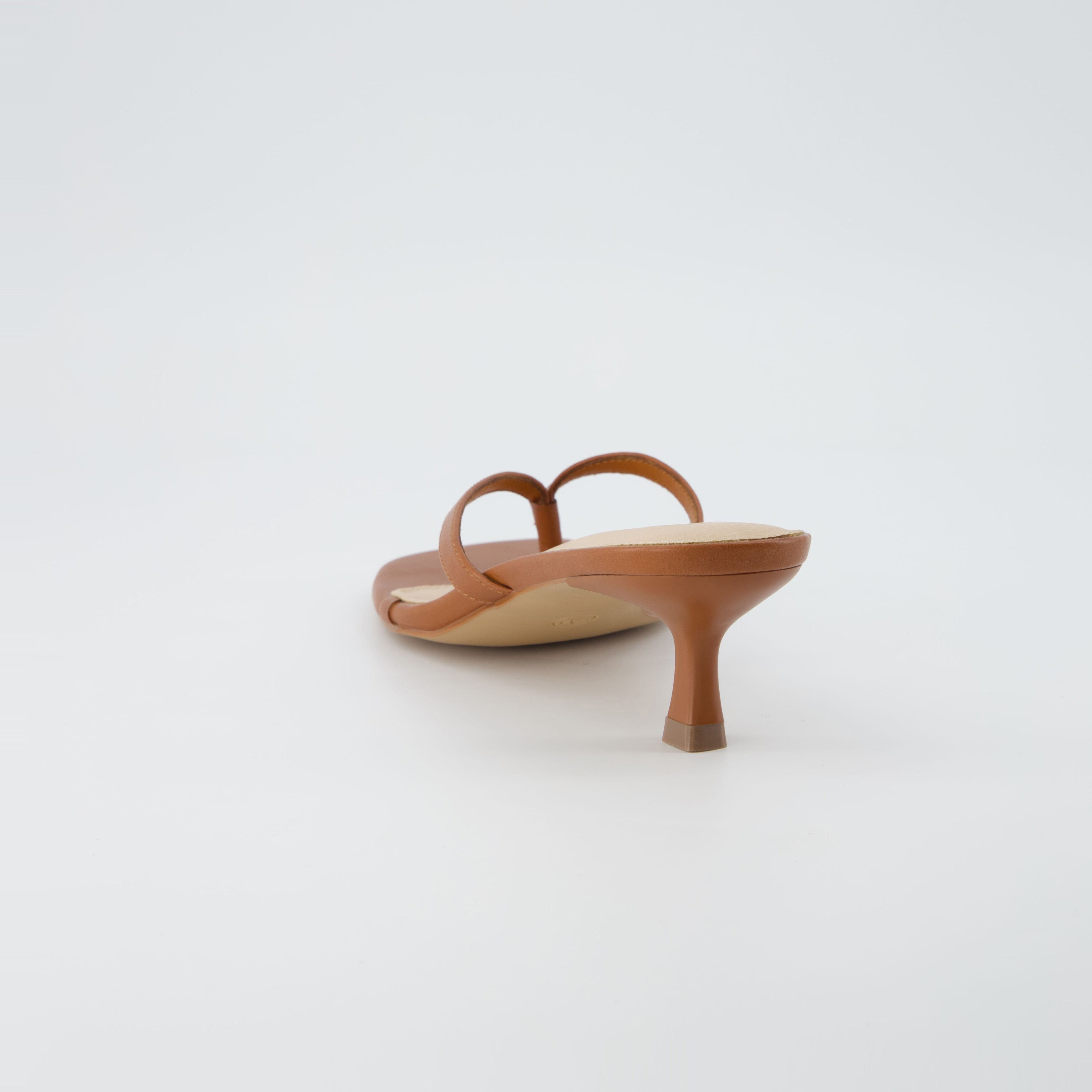 Miami Kitten Heel Sandals Whiskey