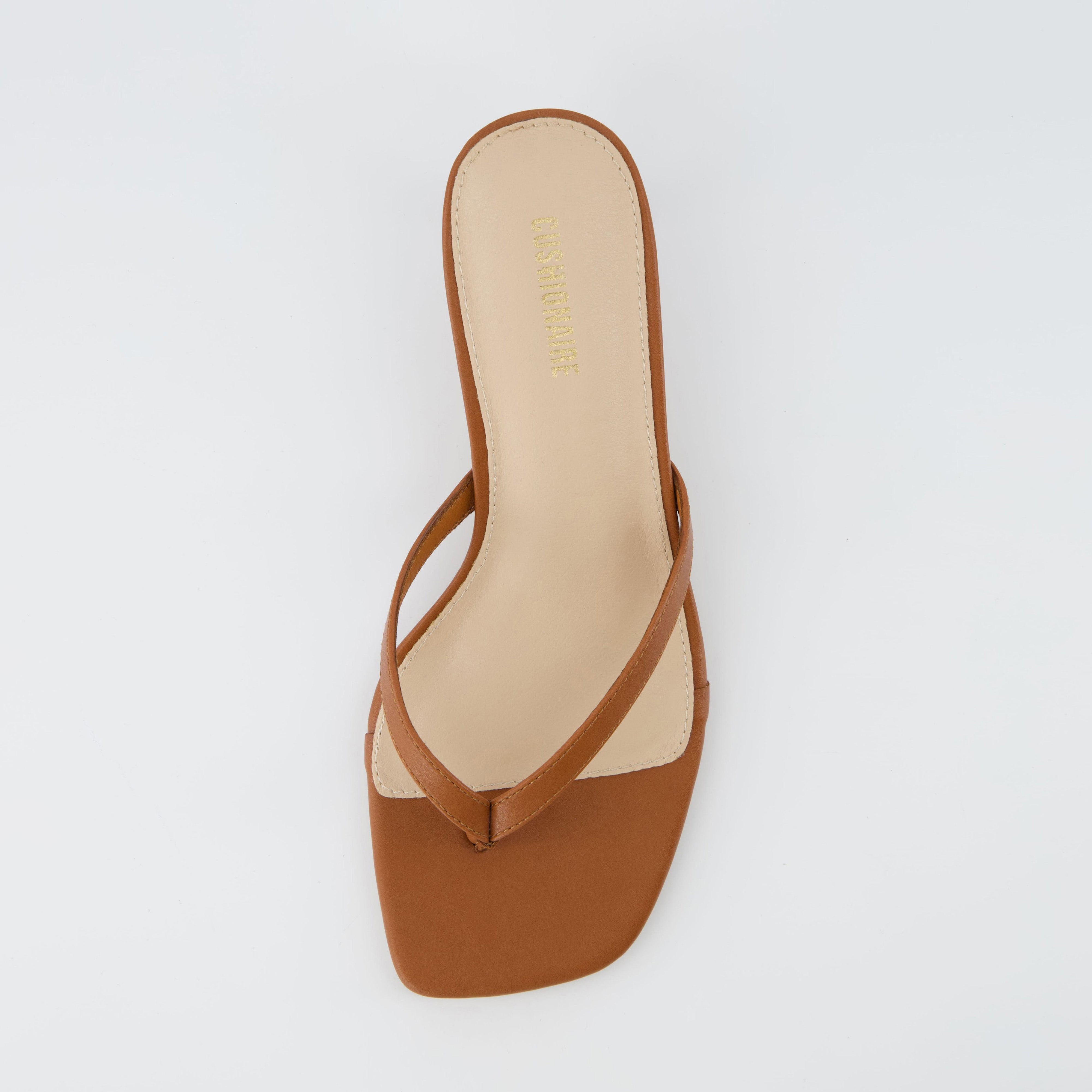 Miami Kitten Heel Sandals Whiskey