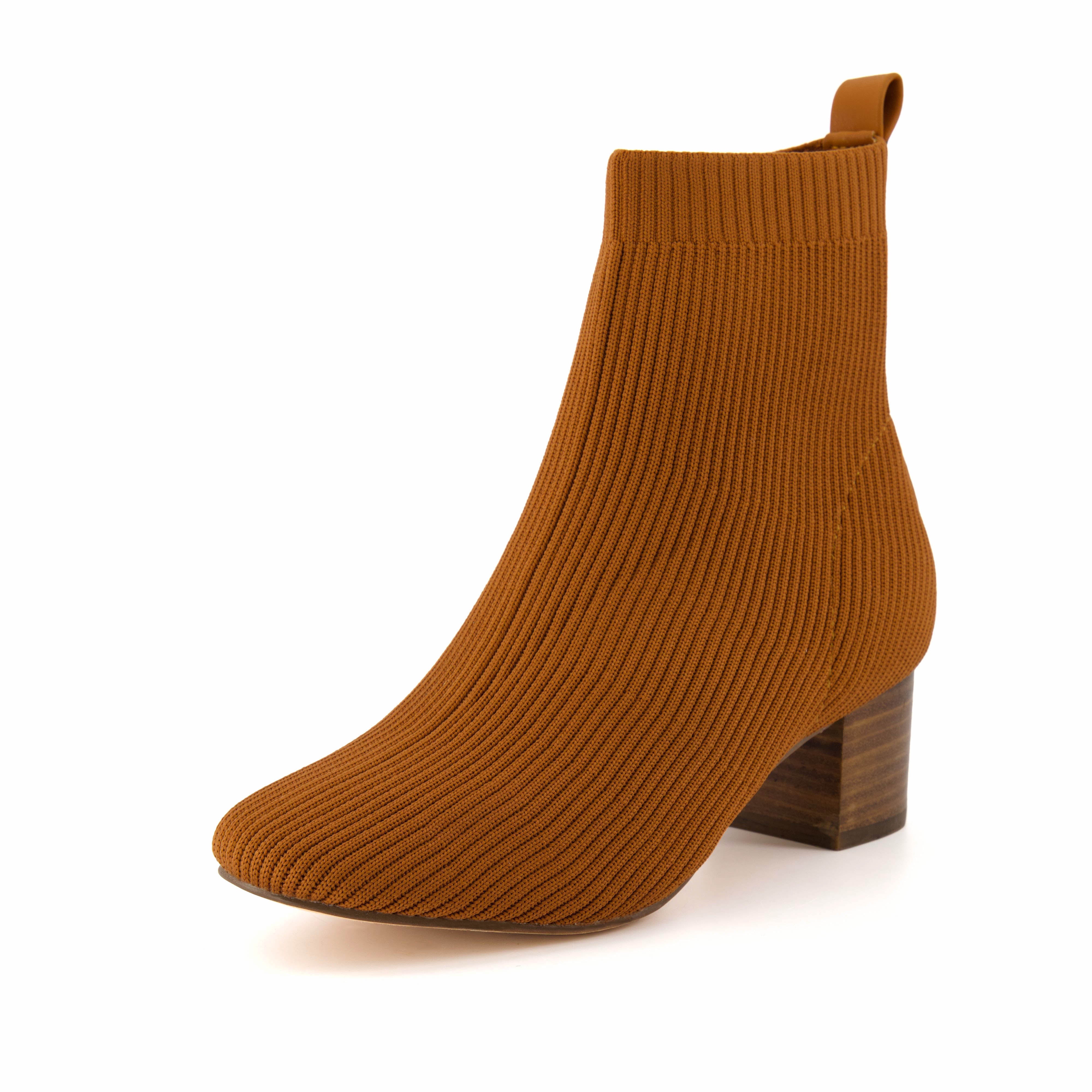 Neely Knit Block Heel Bootie