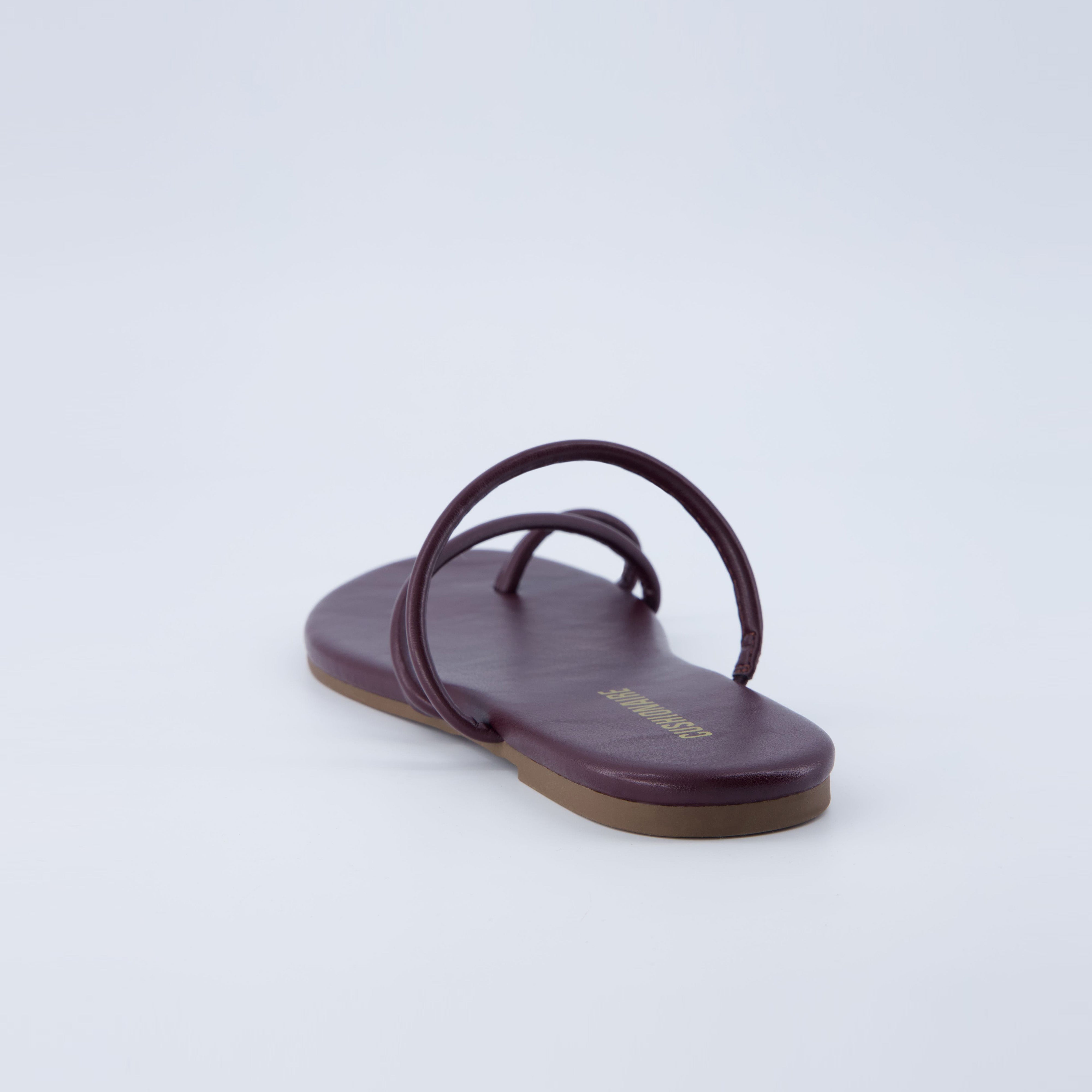 Resort Flat Sandal Burgundy