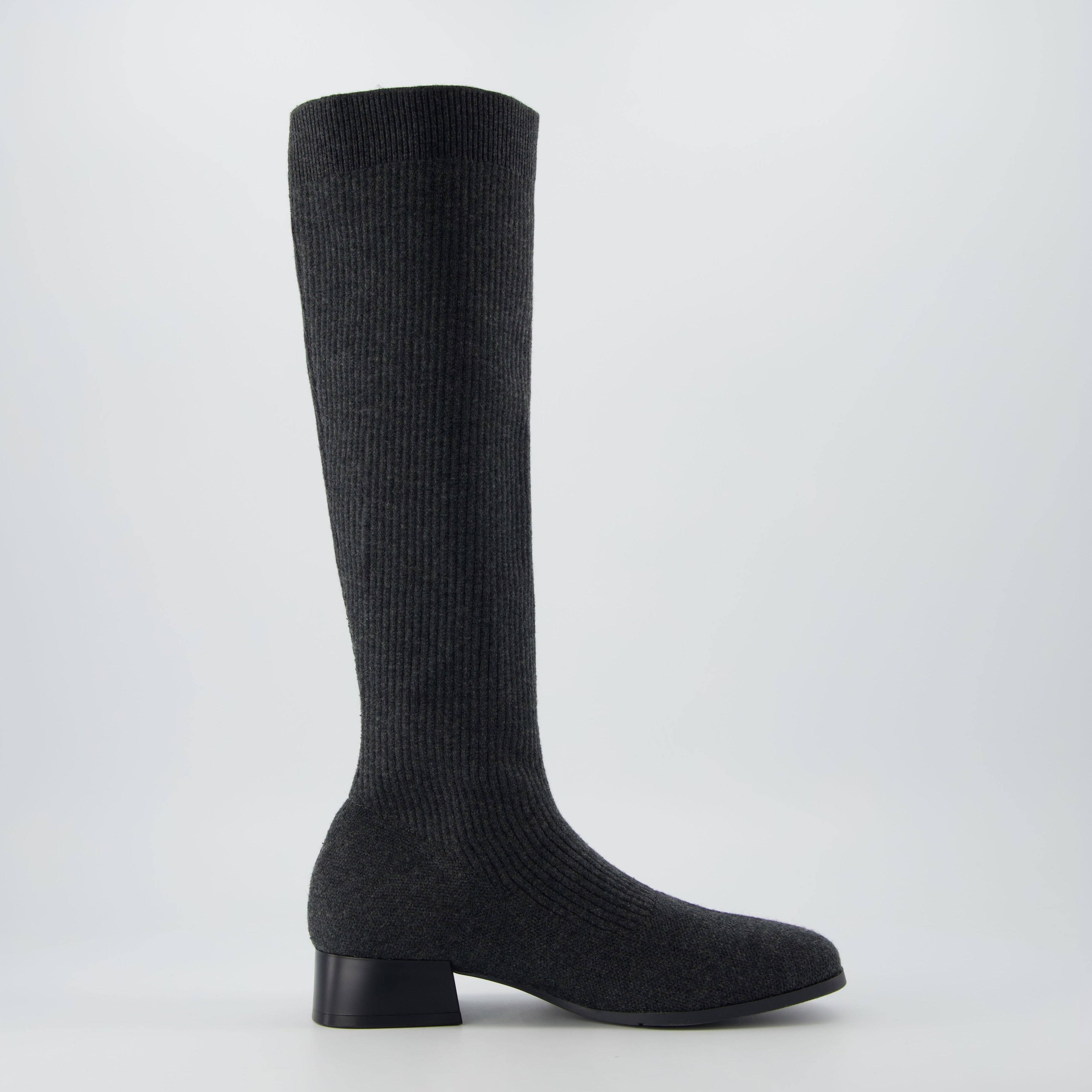 Rialto Knit Knee-High Boot Grey