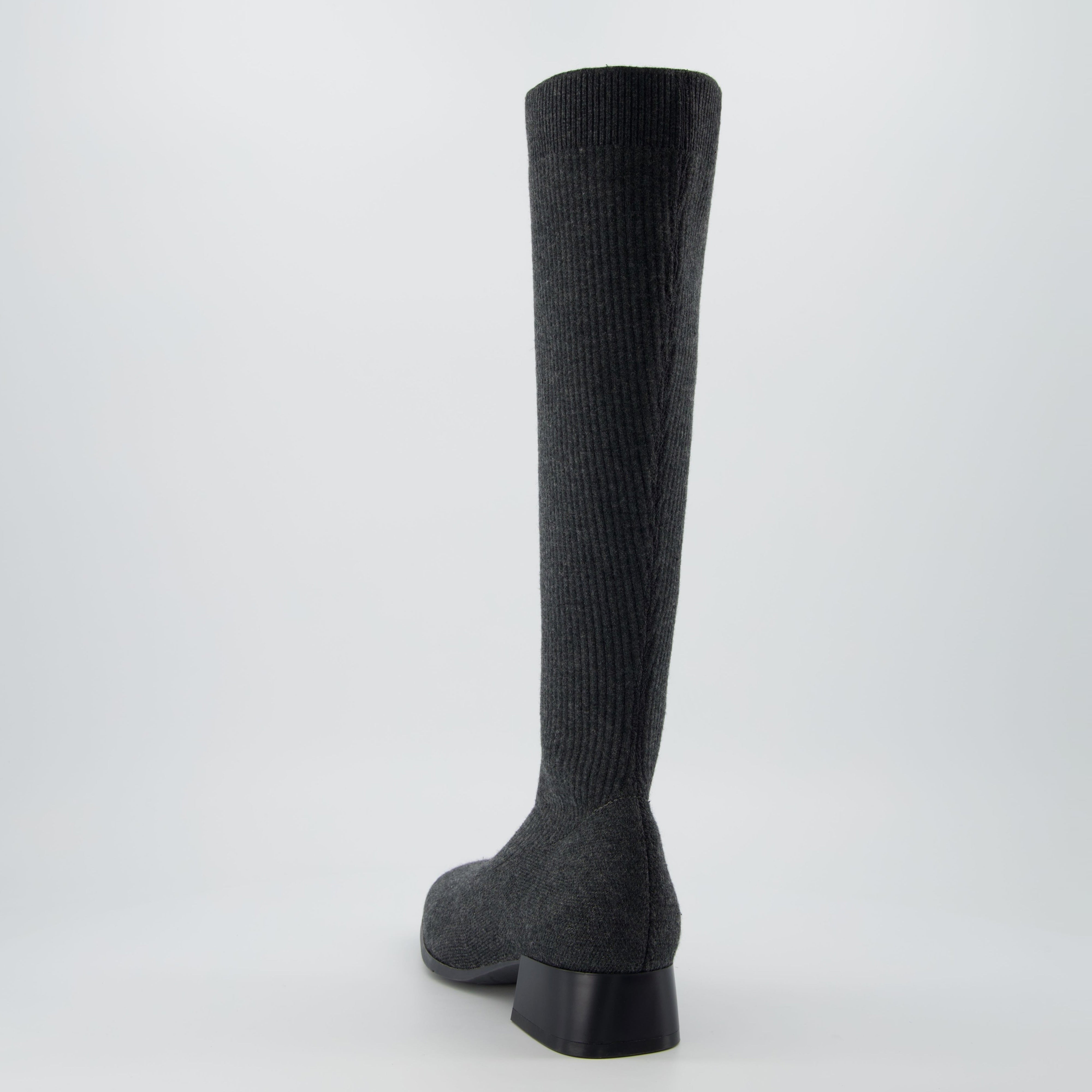Rialto Knit Knee-High Boot Grey