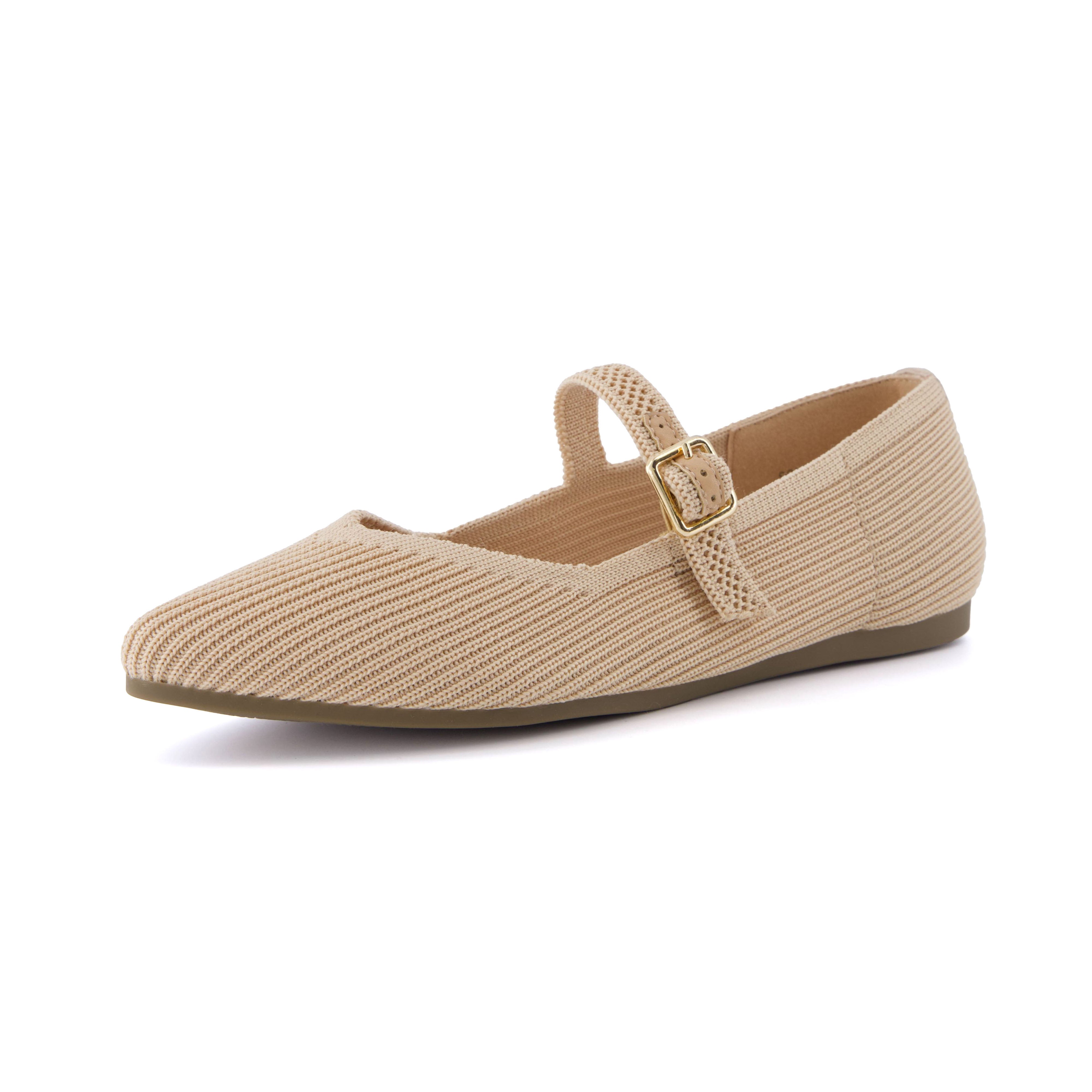 Sonnet Mary Jane Knit Flat Beige