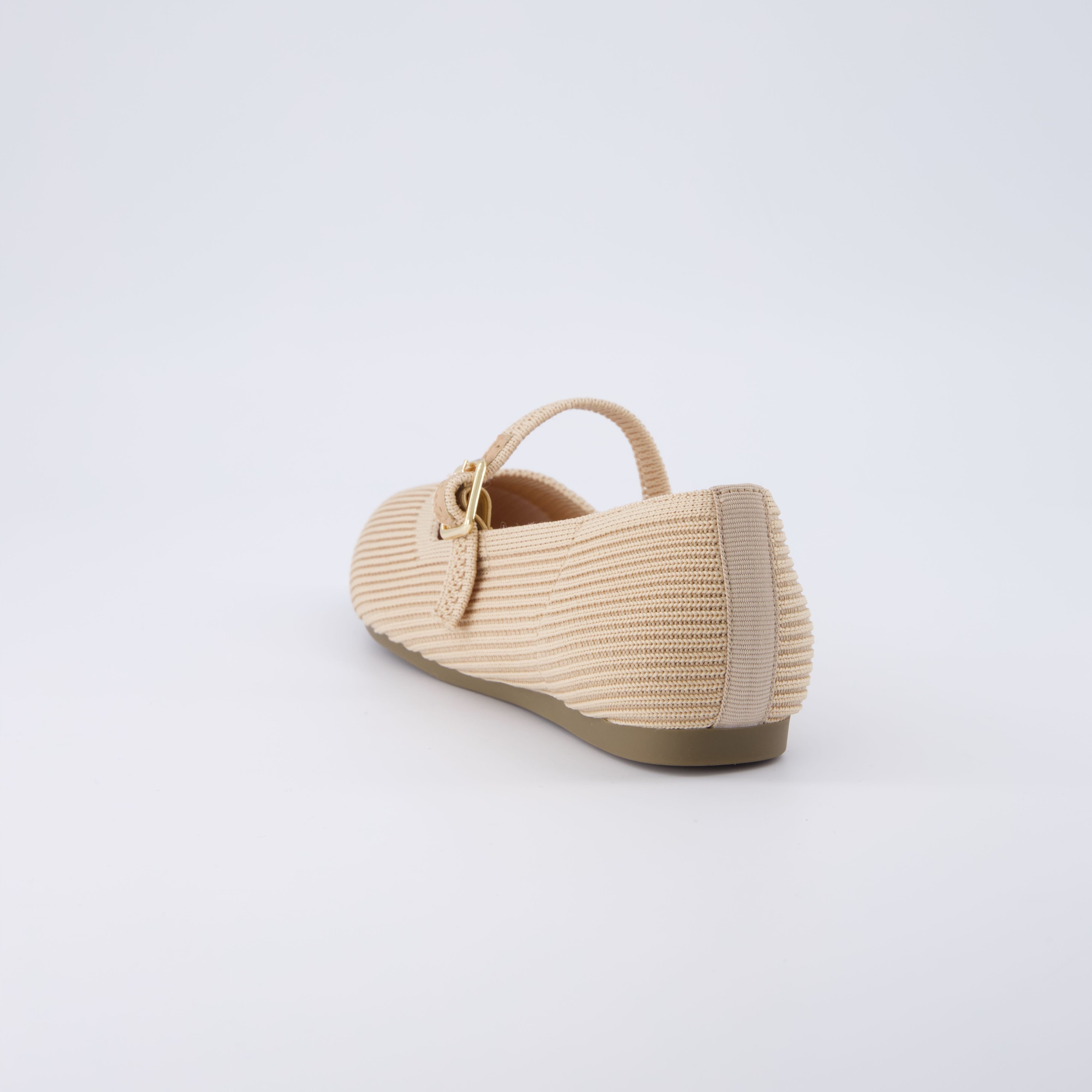 Sonnet Mary Jane Knit Flat Beige