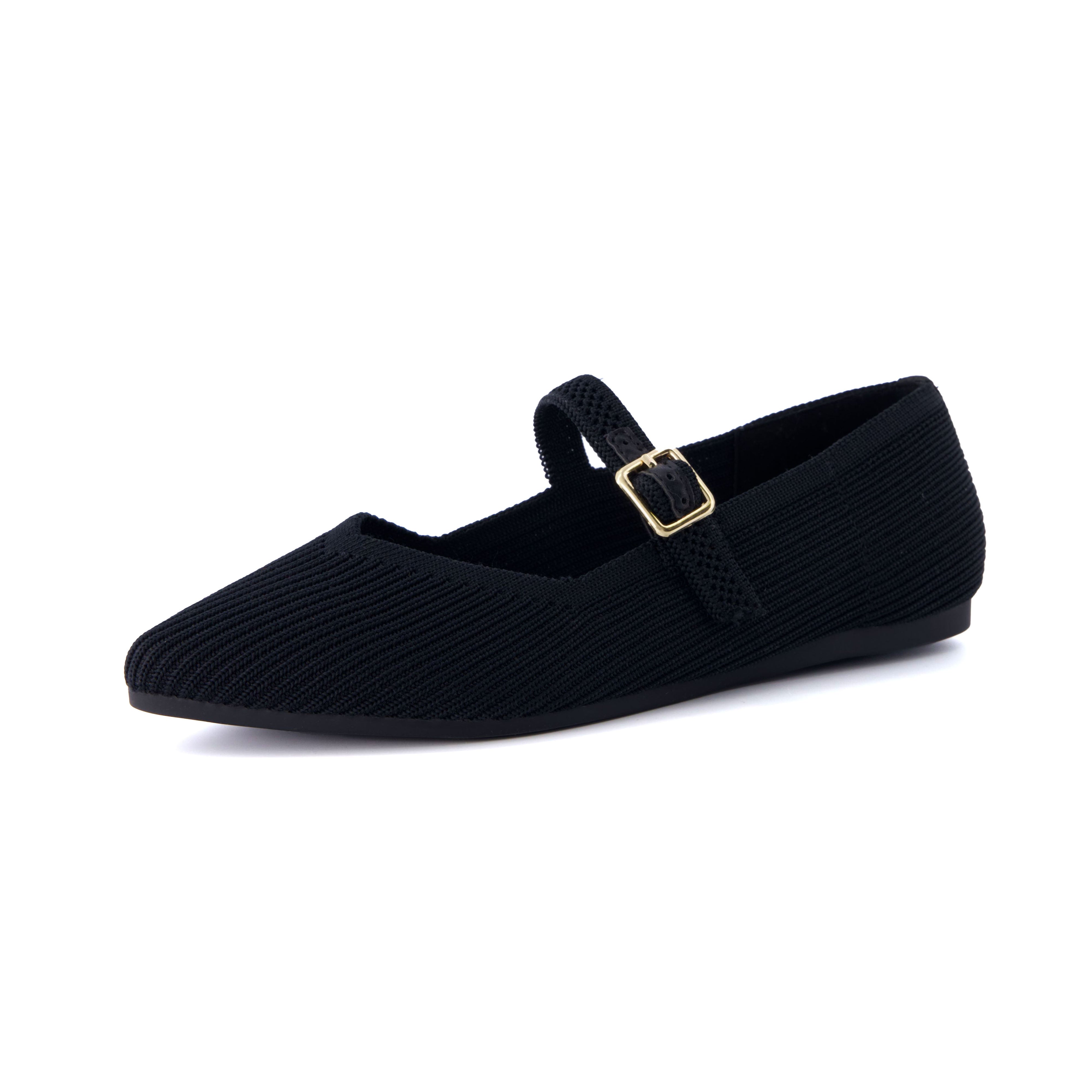 Sonnet Mary Jane Knit Flat Black