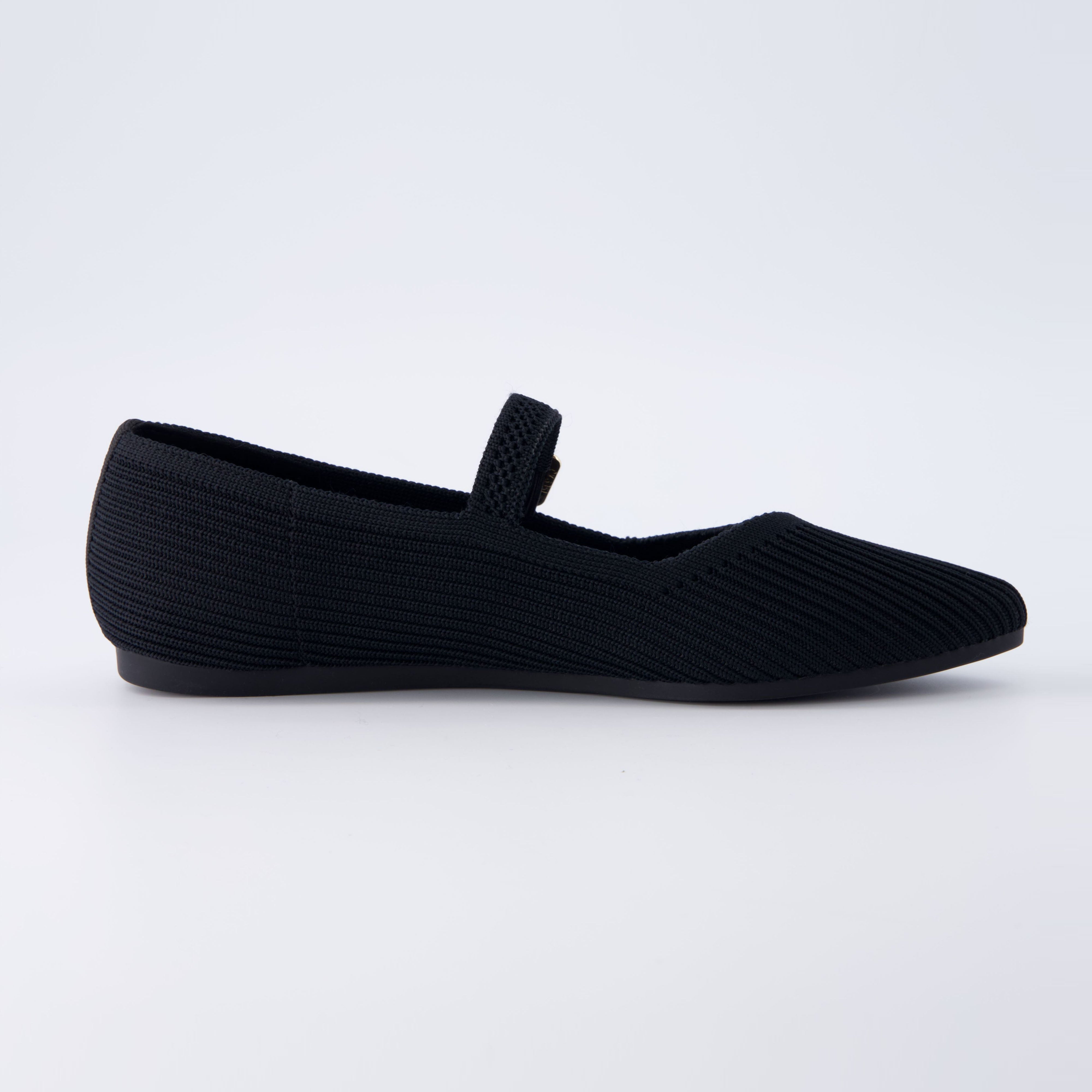 Sonnet Mary Jane Knit Flat Black