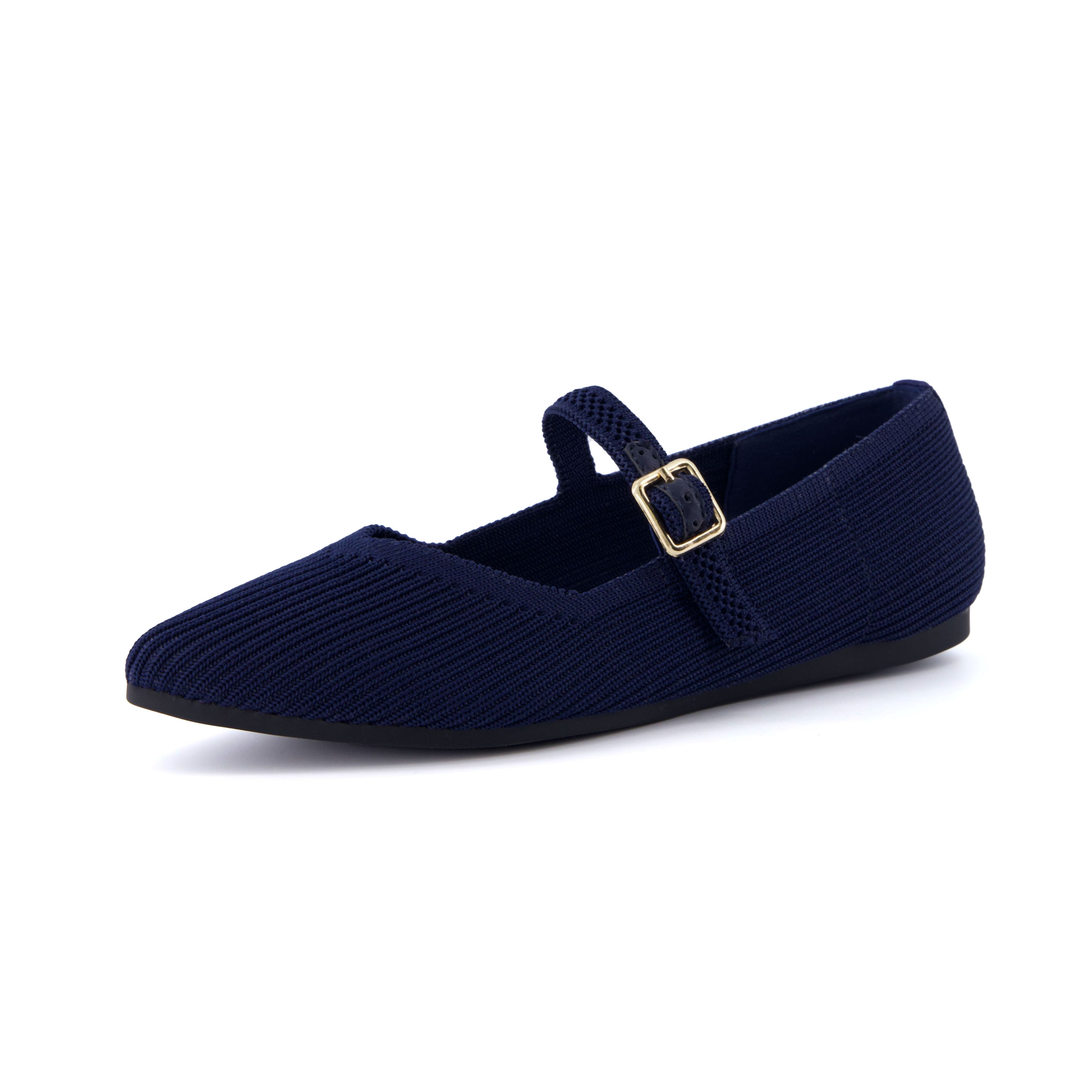 Sonnet Mary Jane Knit Flat Navy