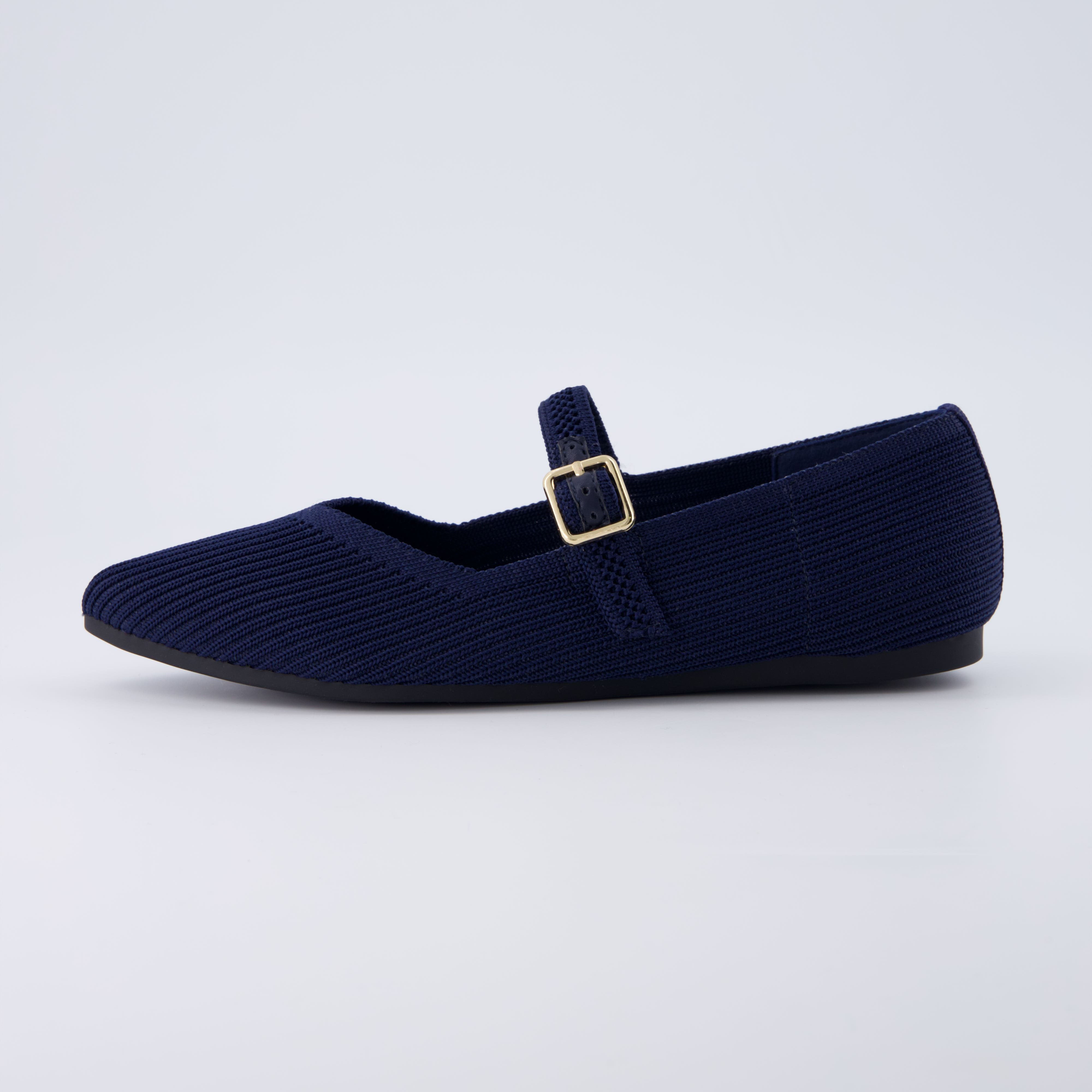 Sonnet Mary Jane Knit Flat Navy