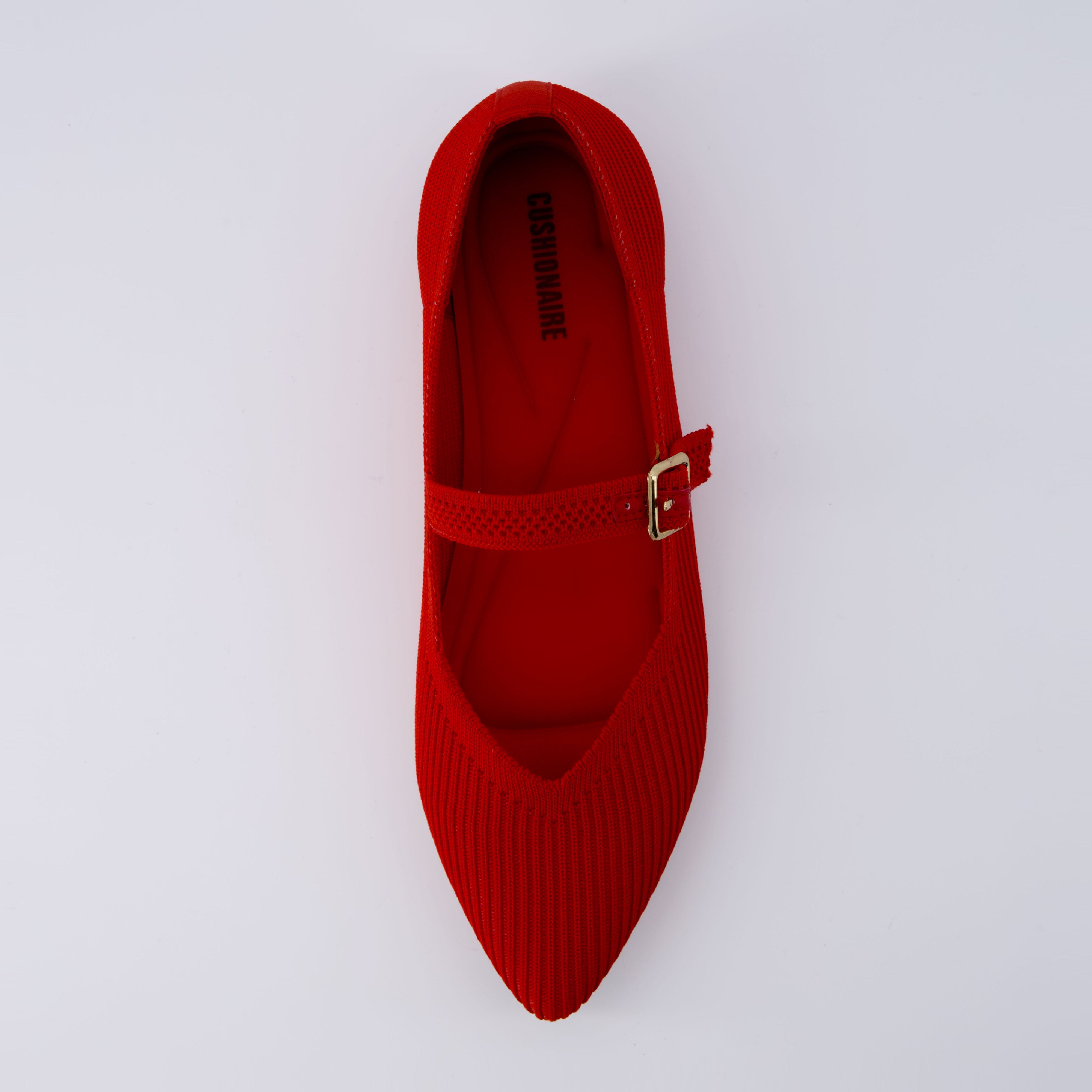 Sonnet Mary Jane Knit Flat Fiery Red