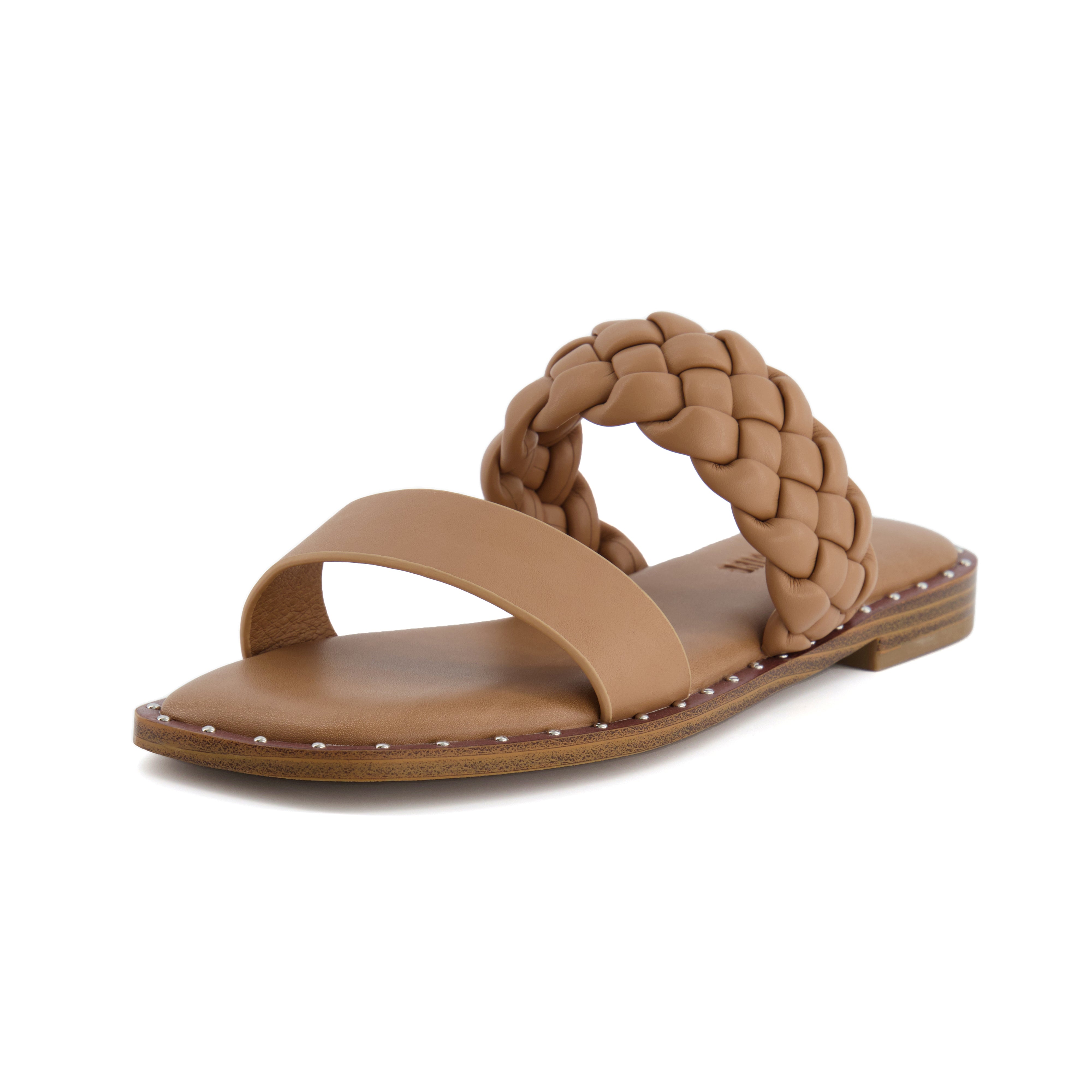 Varro Braided Two Band Sandal Tan