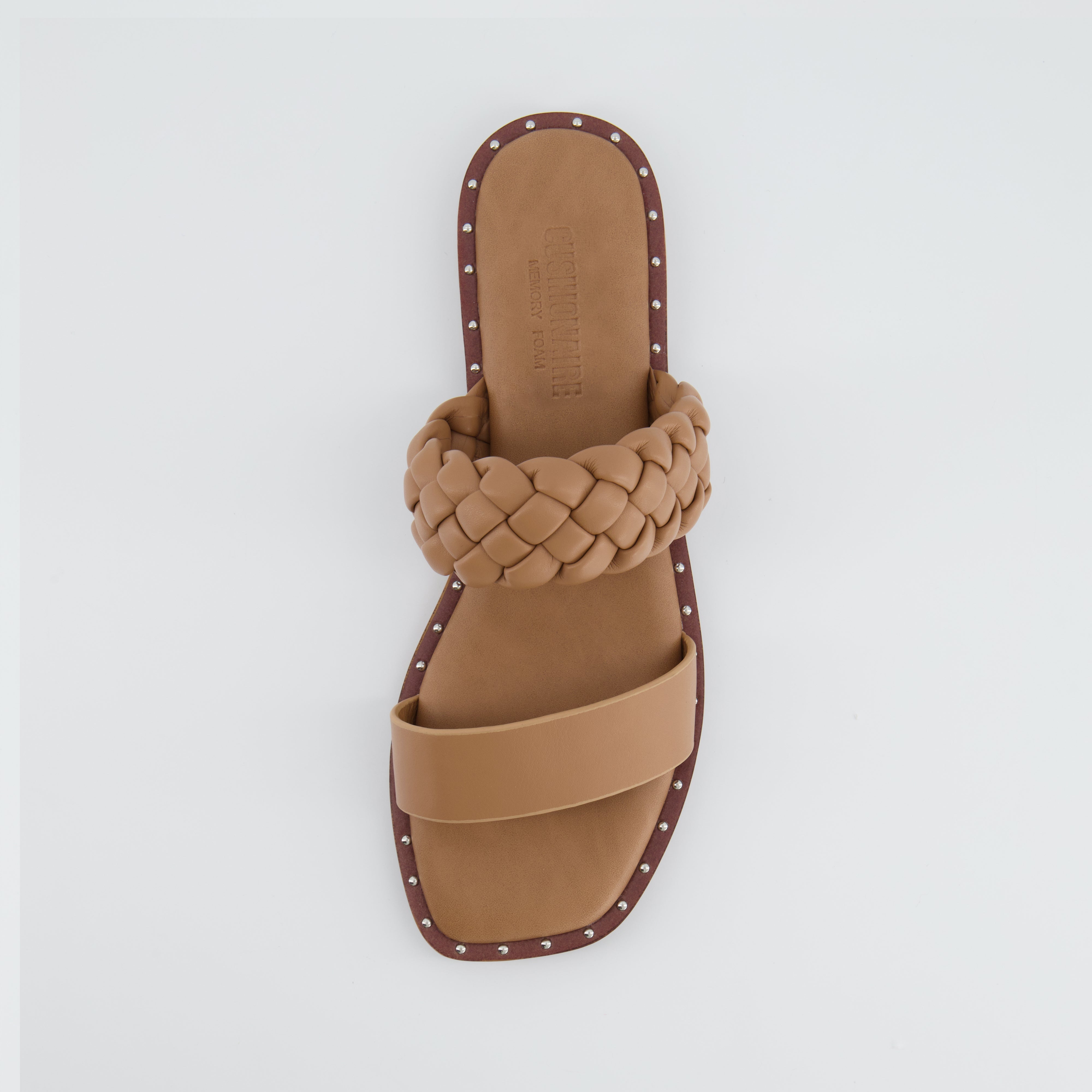 Varro Braided Two Band Sandal Tan