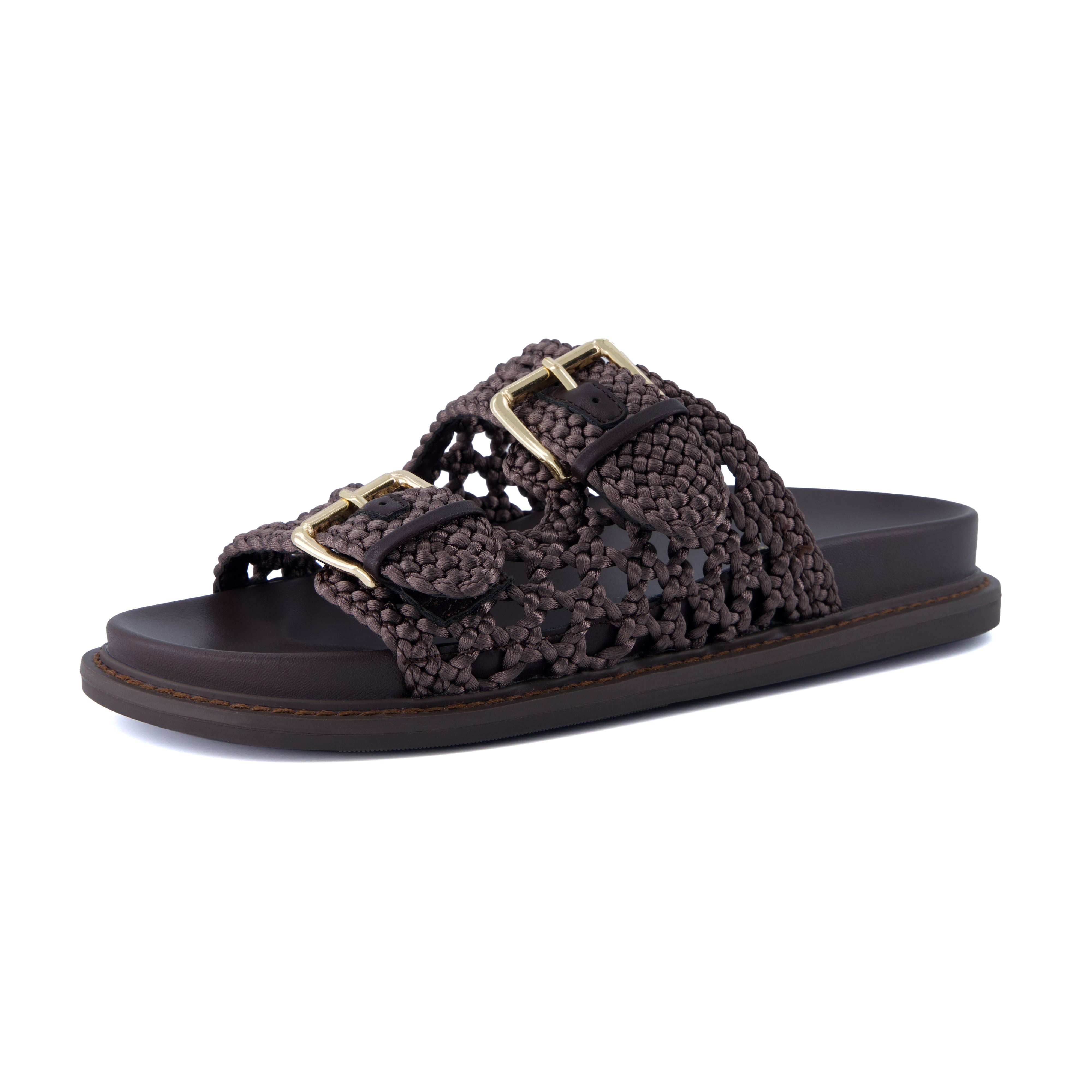 Weaver Footbed Sandal Brown