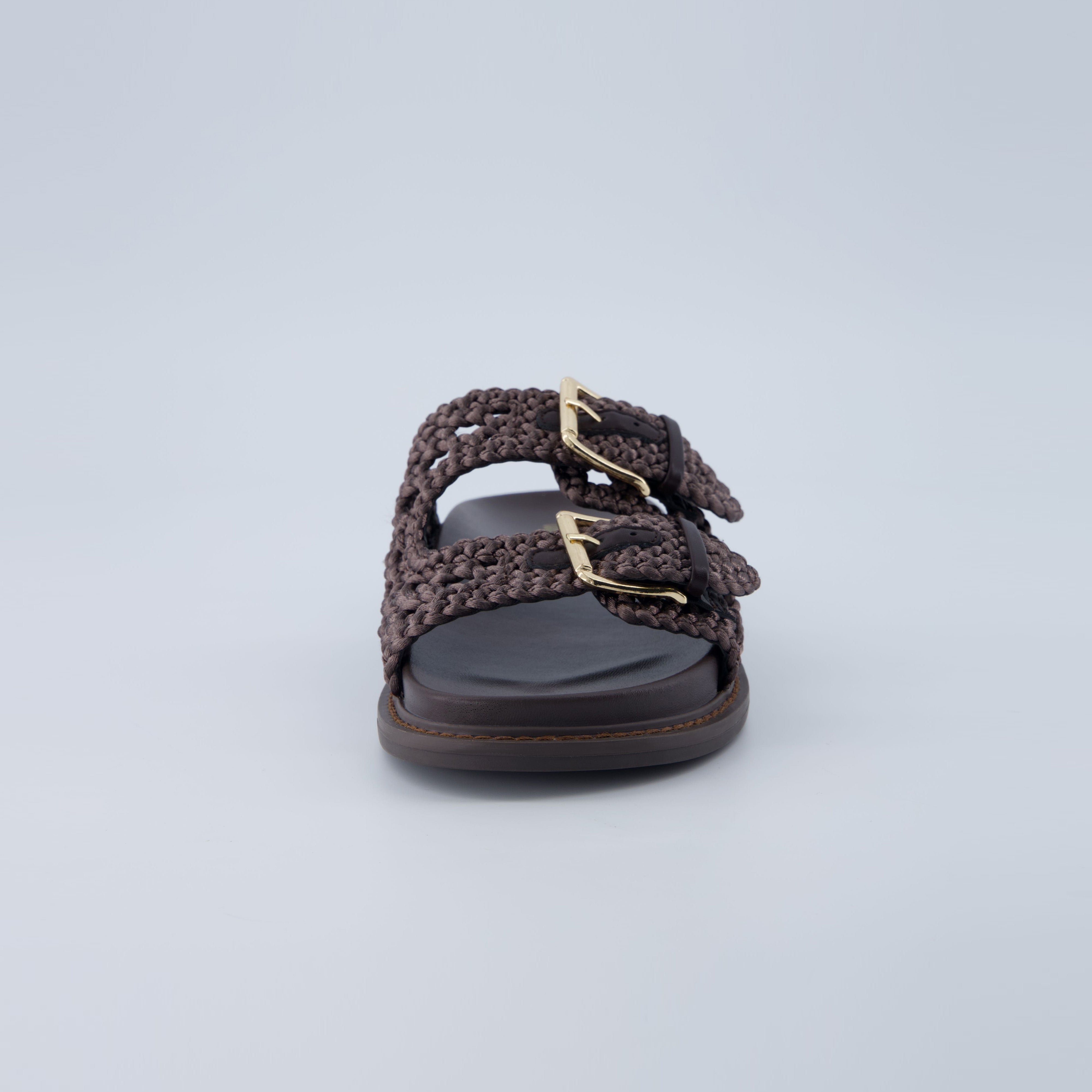 Weaver Footbed Sandal Brown