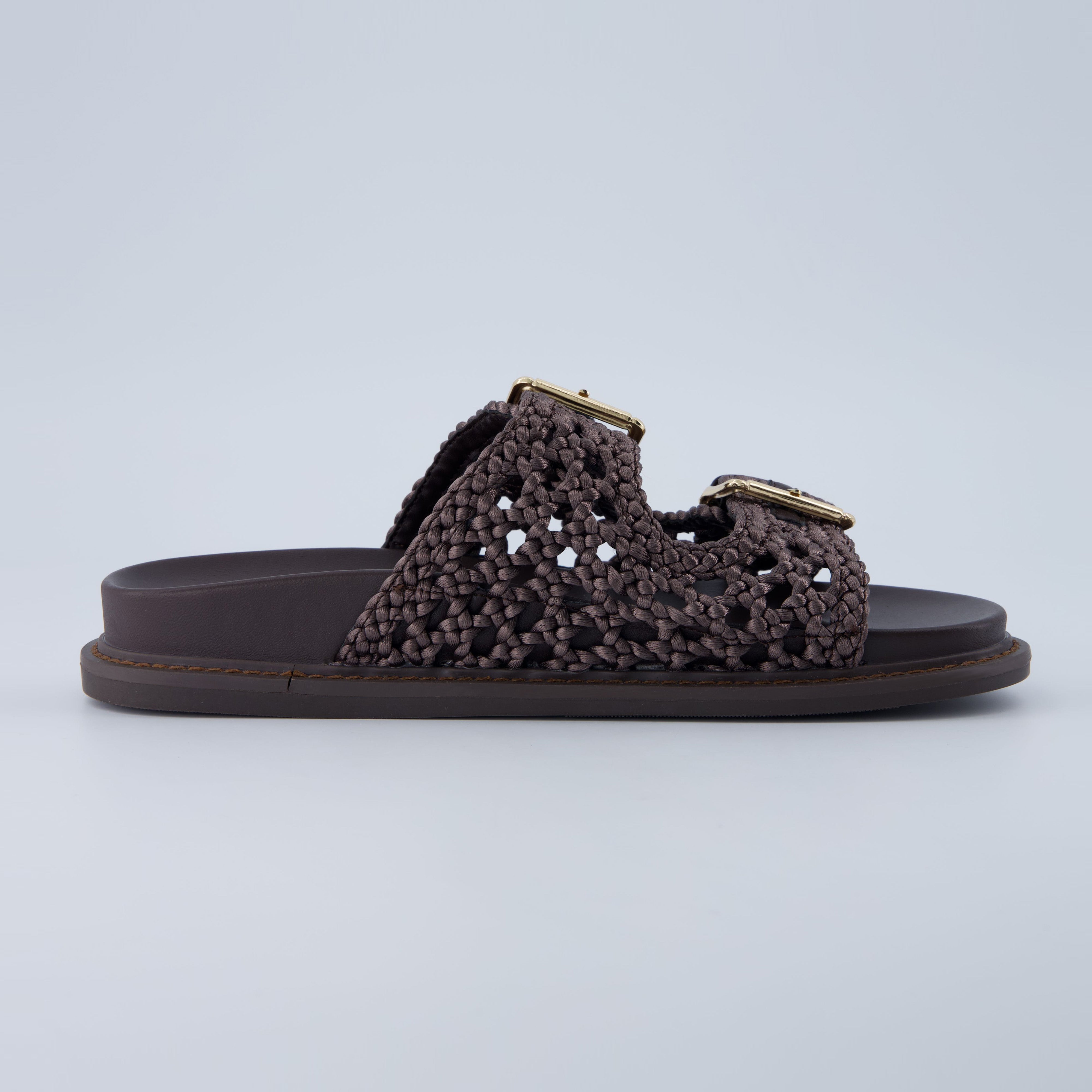 Weaver Footbed Sandal Brown