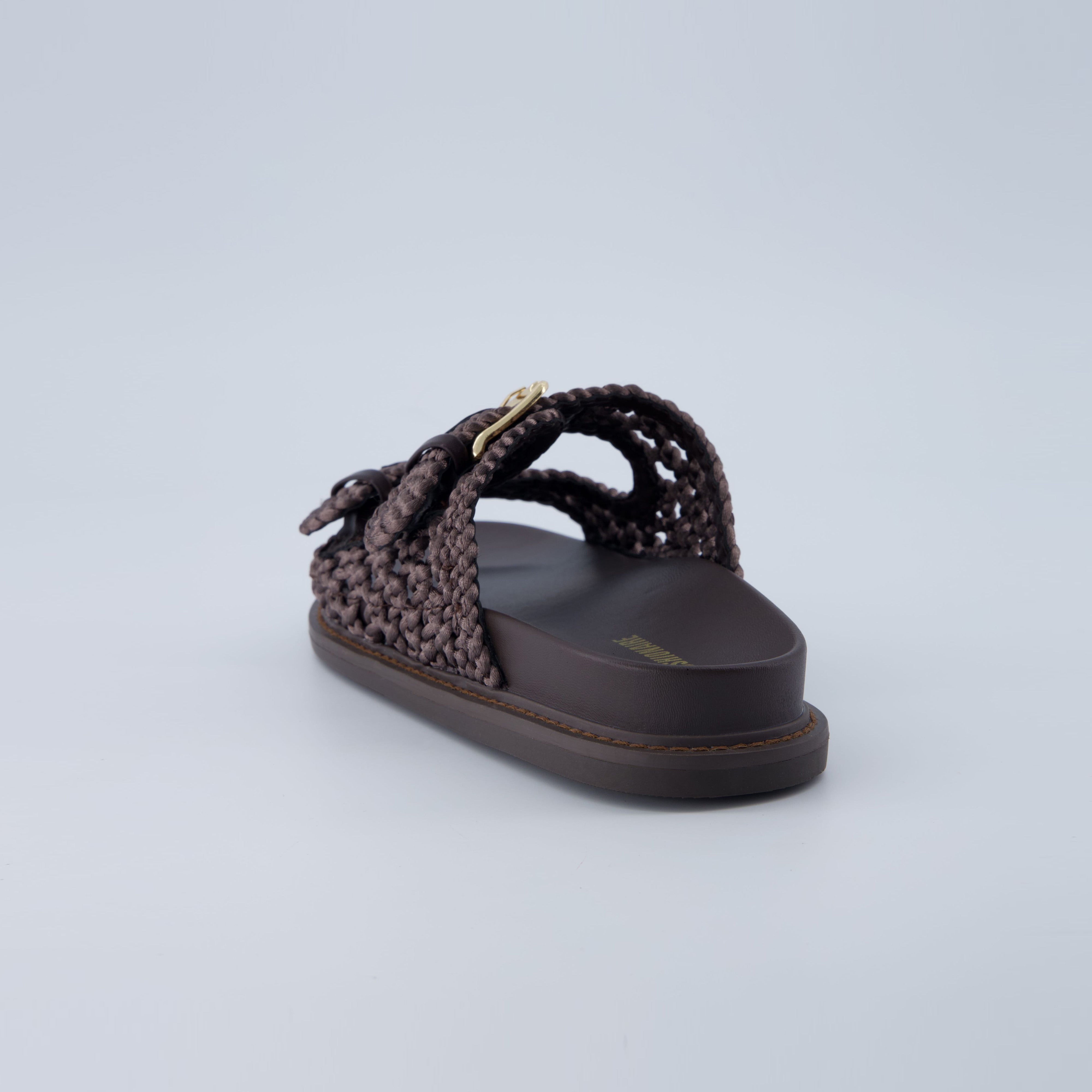Weaver Footbed Sandal Brown
