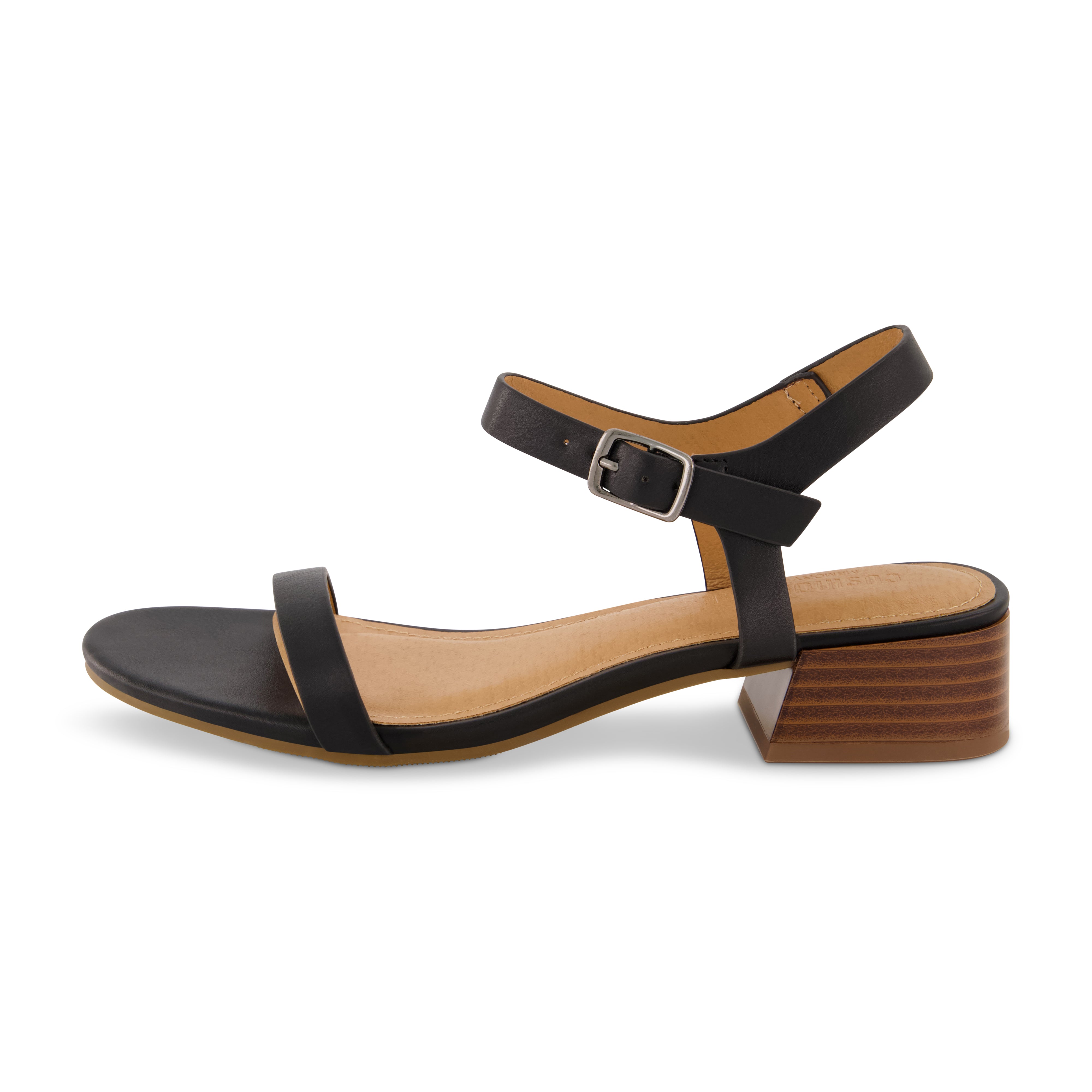 Fontana Casual Heel Sandal Black