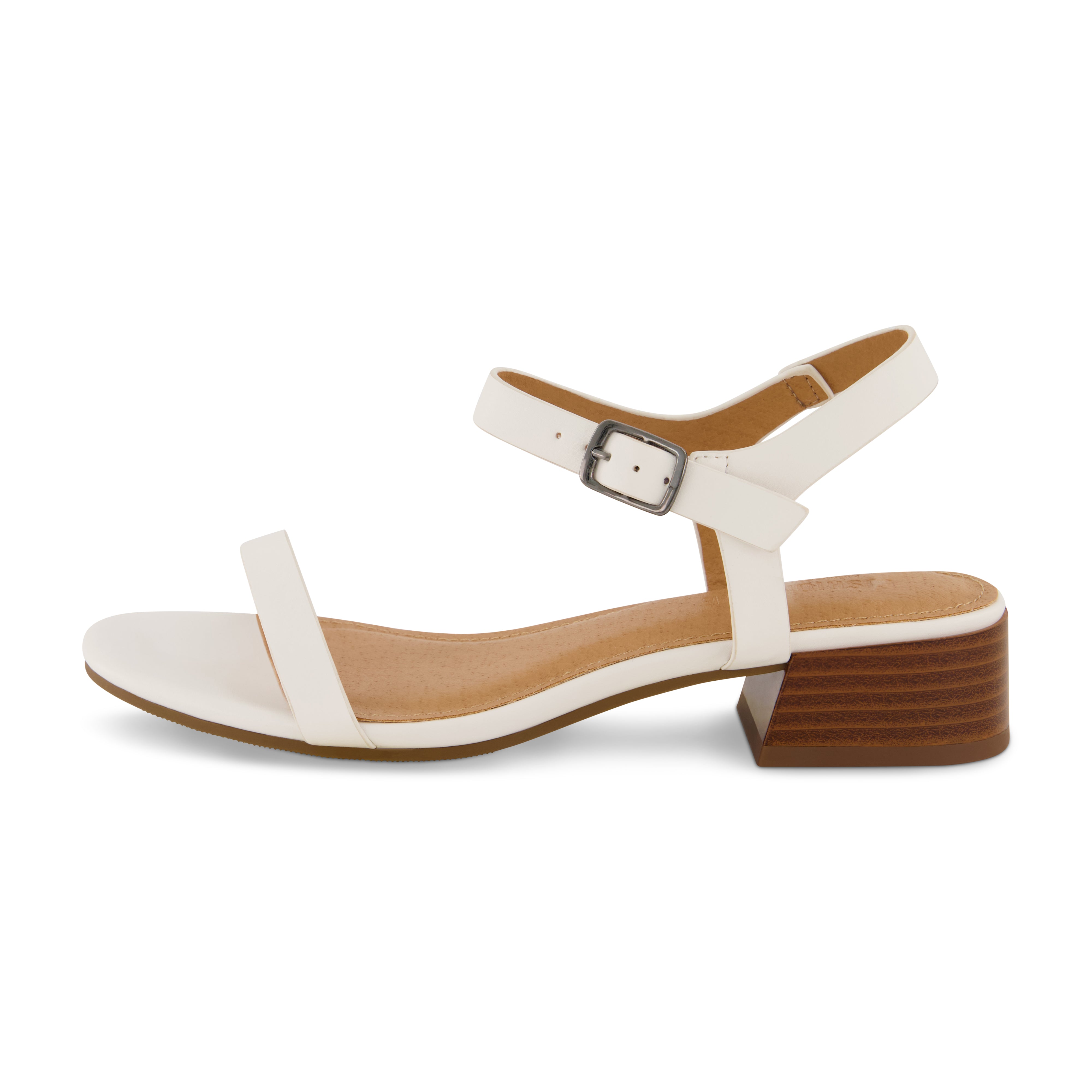 Fontana Casual Heel Sandal White