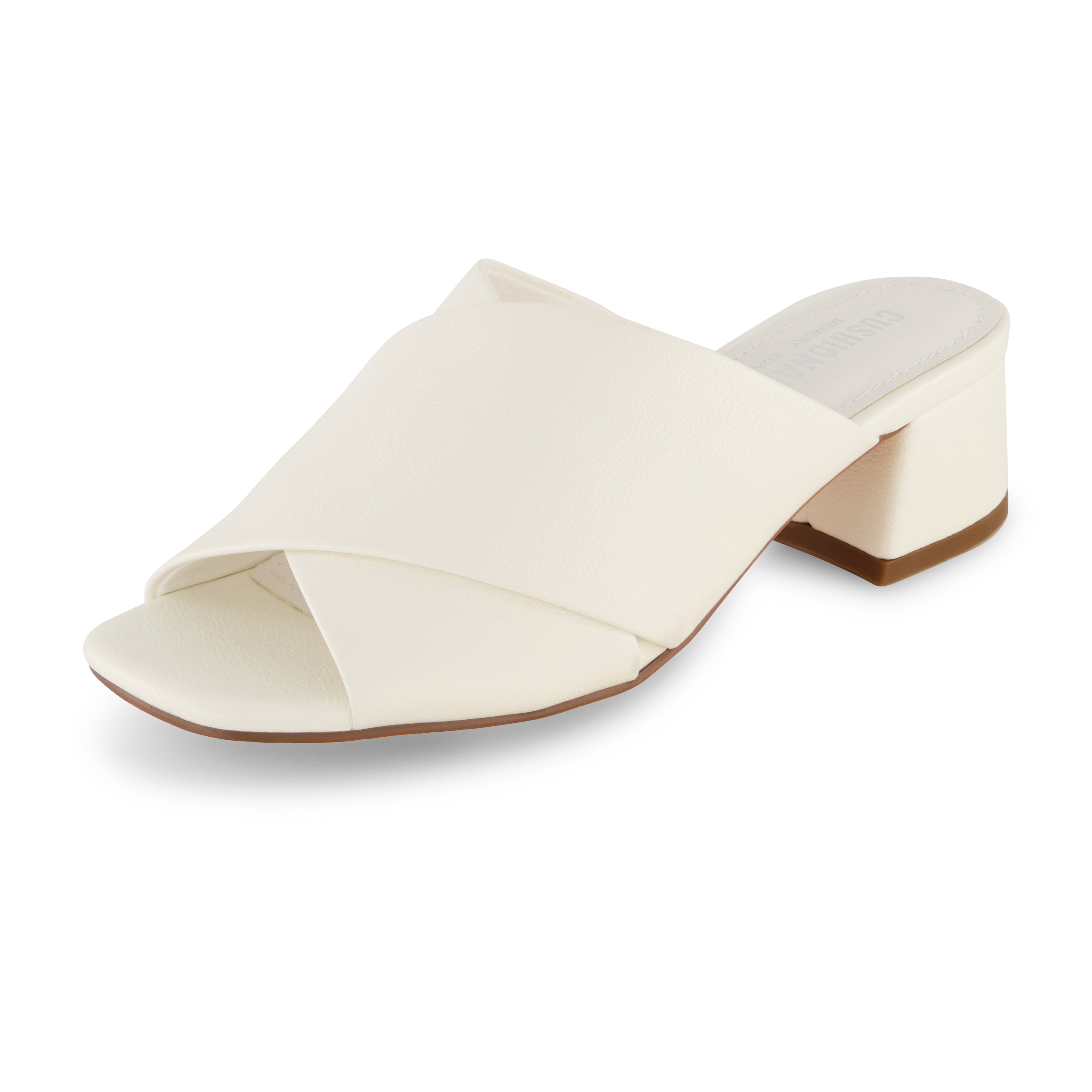 Garland Cross Band Dress Sandal White