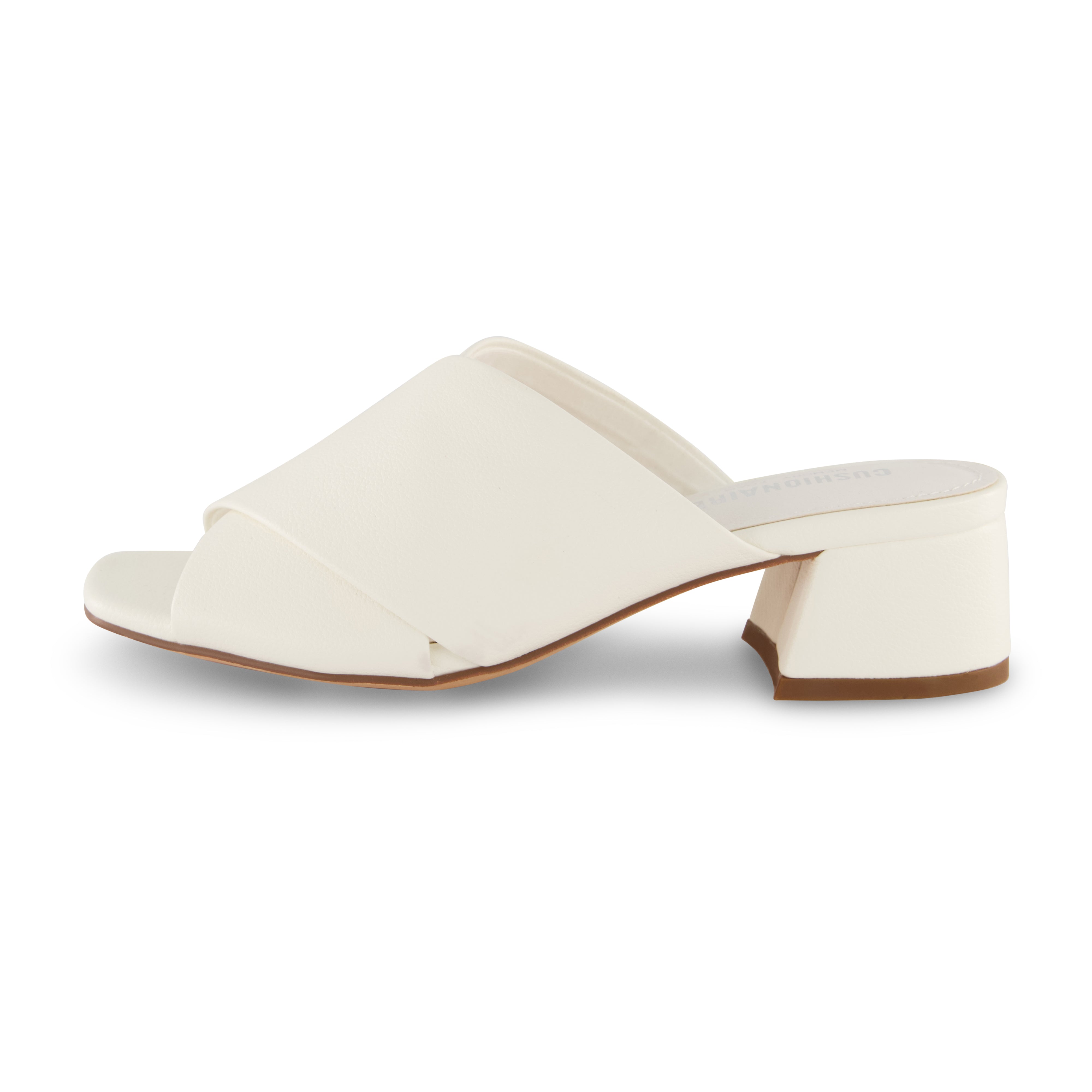 Garland Cross Band Dress Sandal White