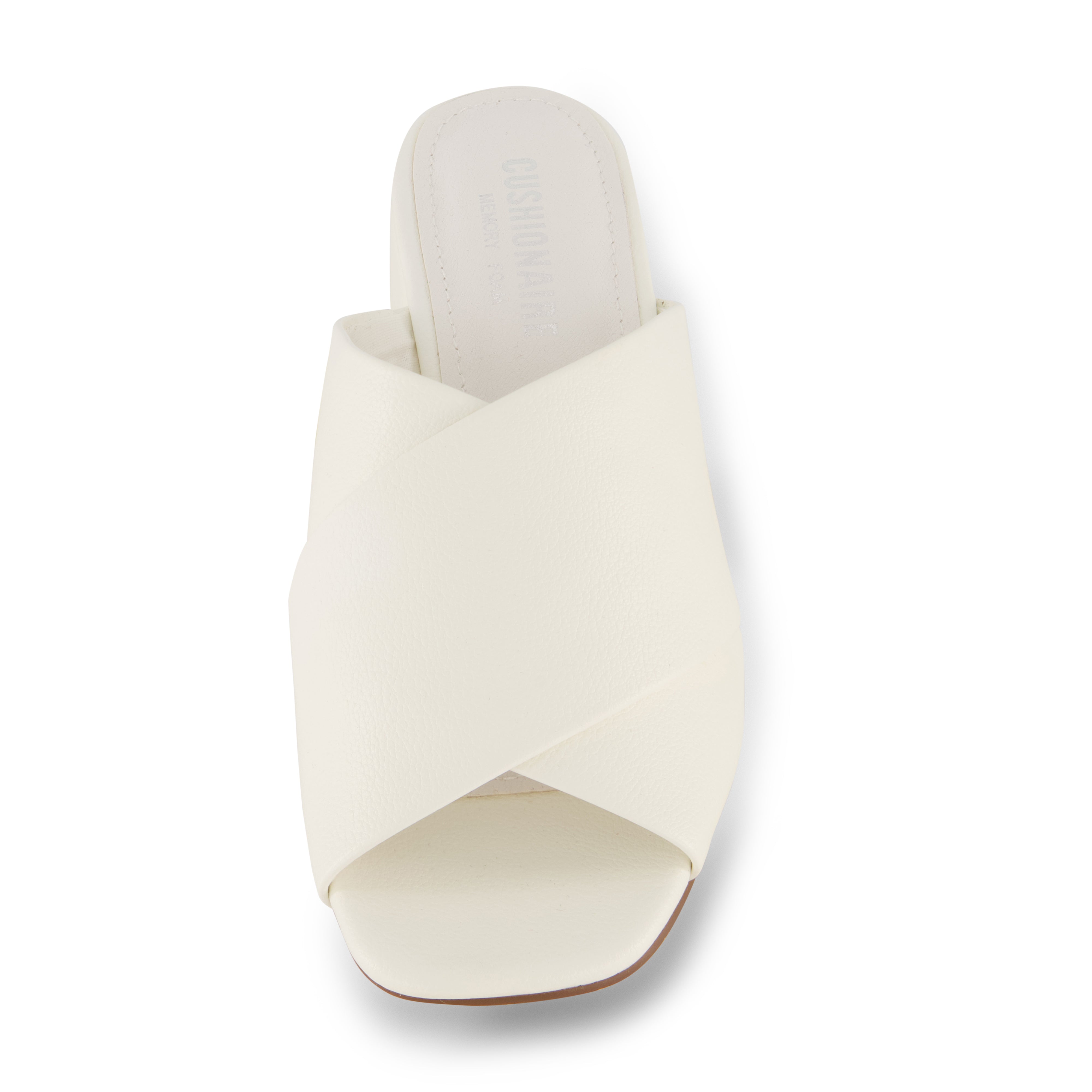 Garland Cross Band Dress Sandal White