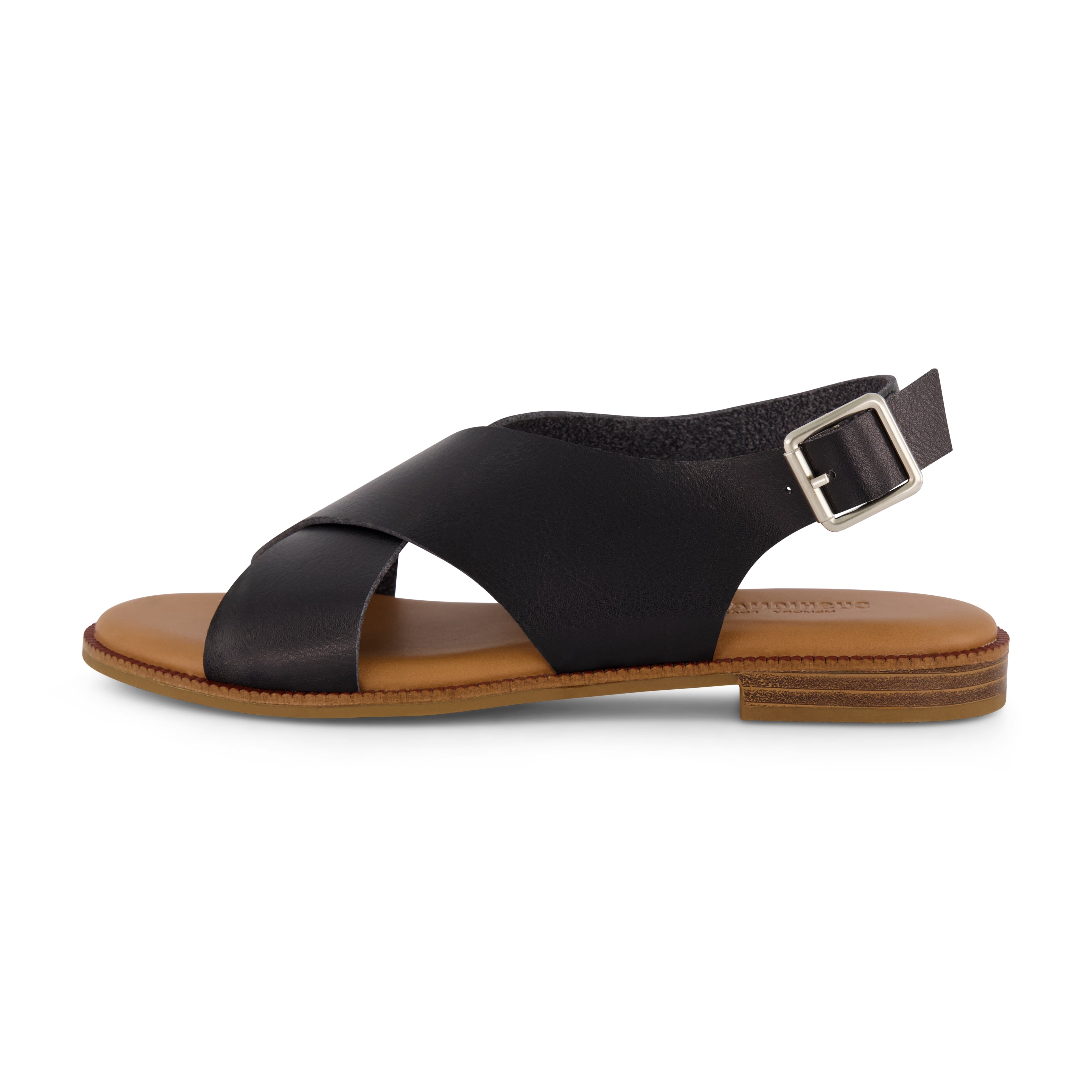 Lake Cross Band Sandal Black
