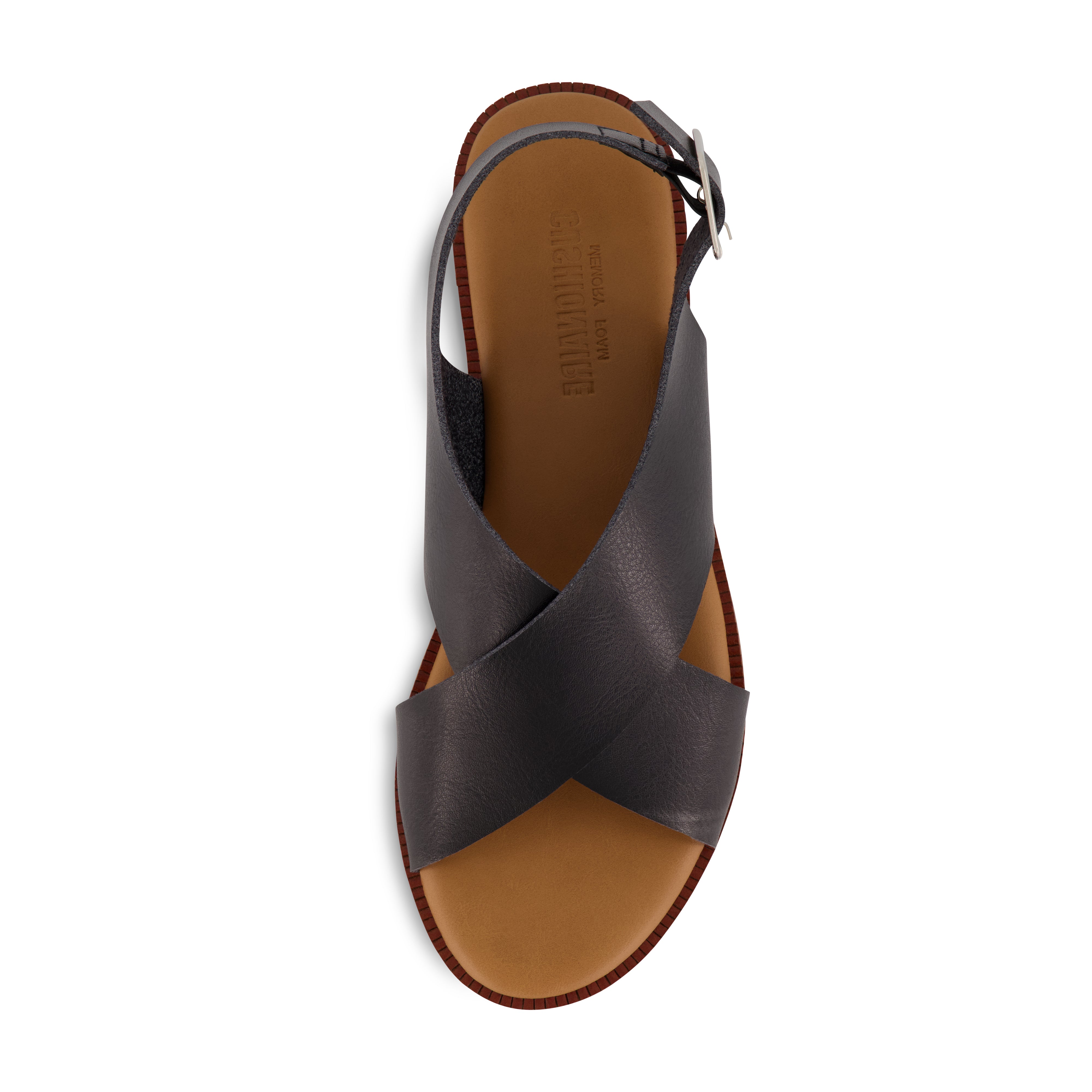 Lake Cross Band Sandal Black