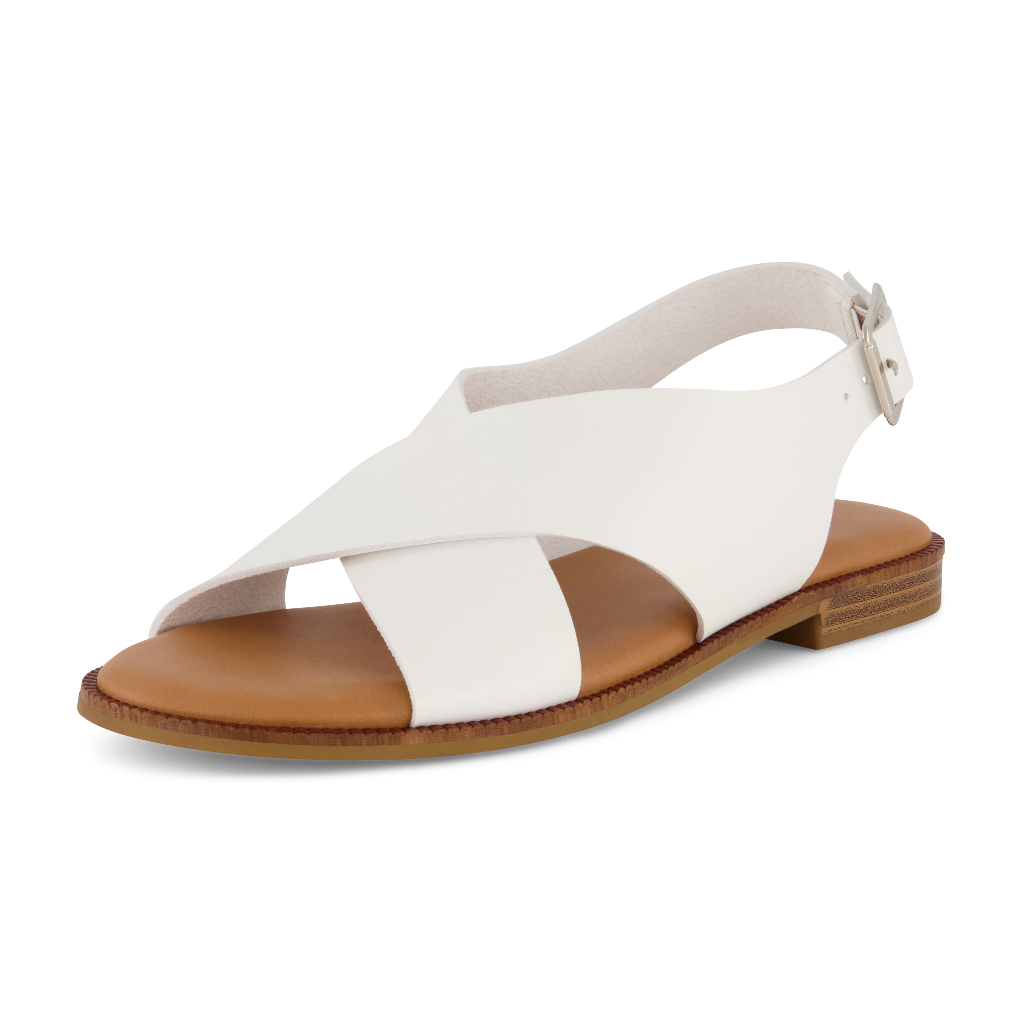 Lake Cross Band Sandal White