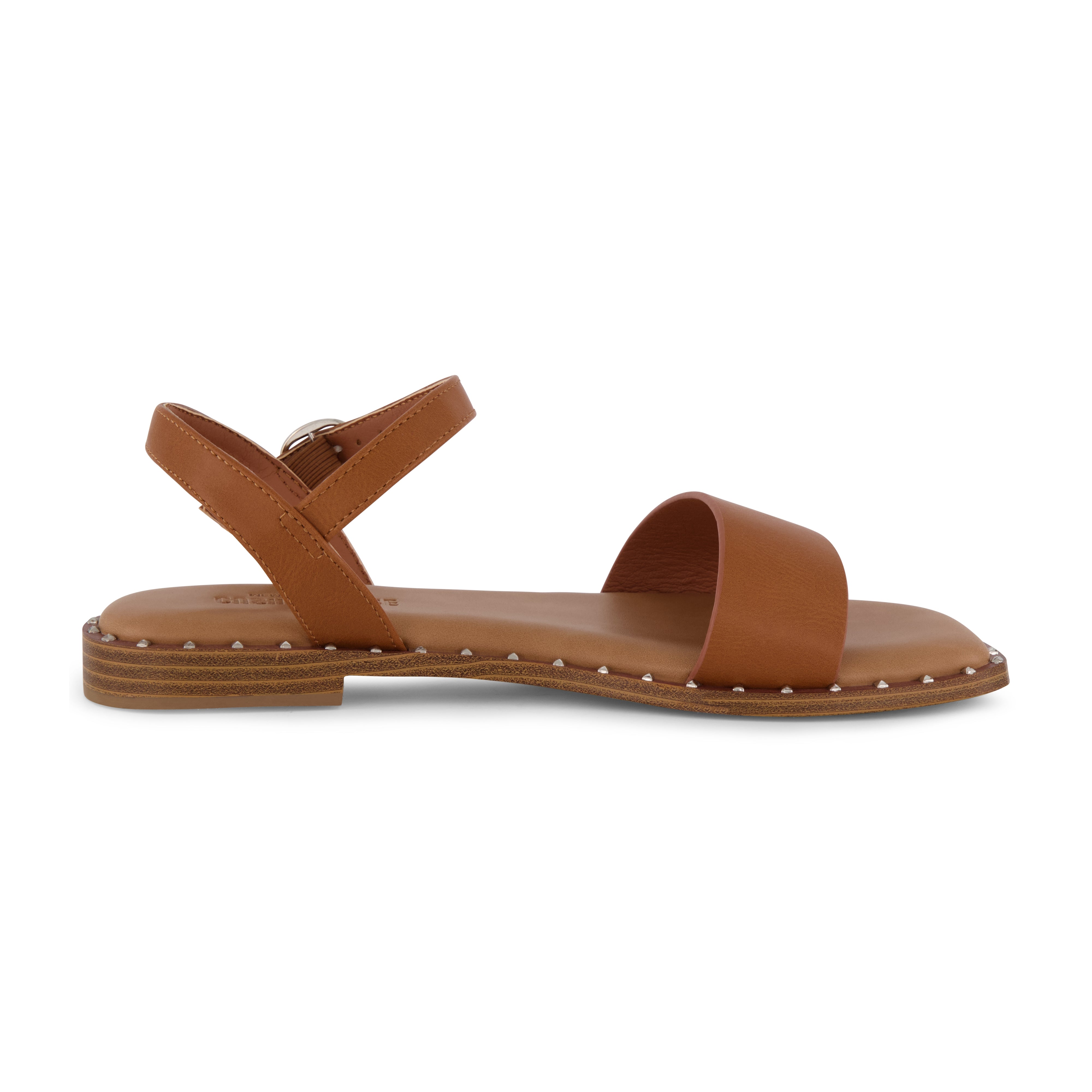 Verona Studded One Band Sandal Cognac